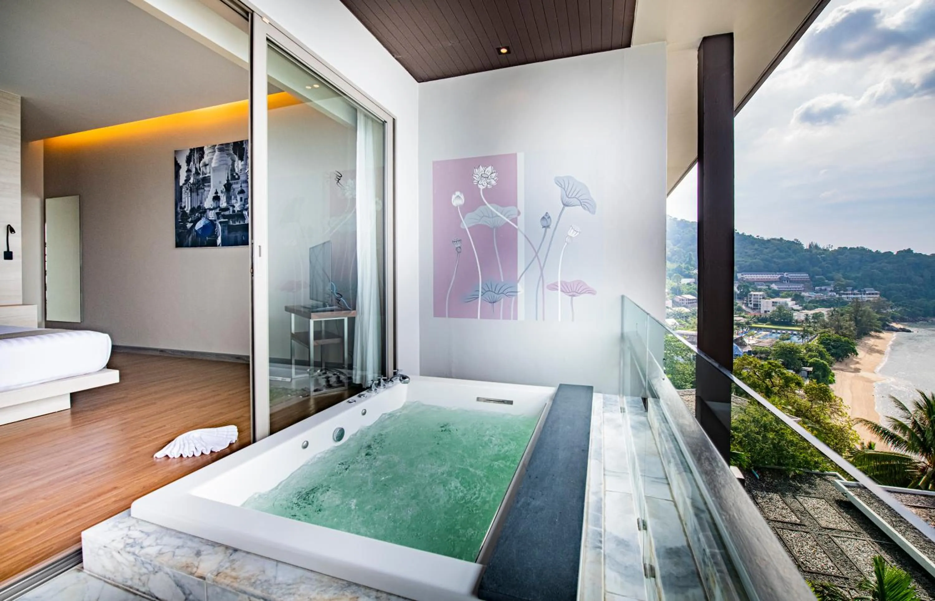 Balcony/Terrace, Bed in Cape Sienna Phuket Gourmet Hotel & Villas - SHA Extra Plus