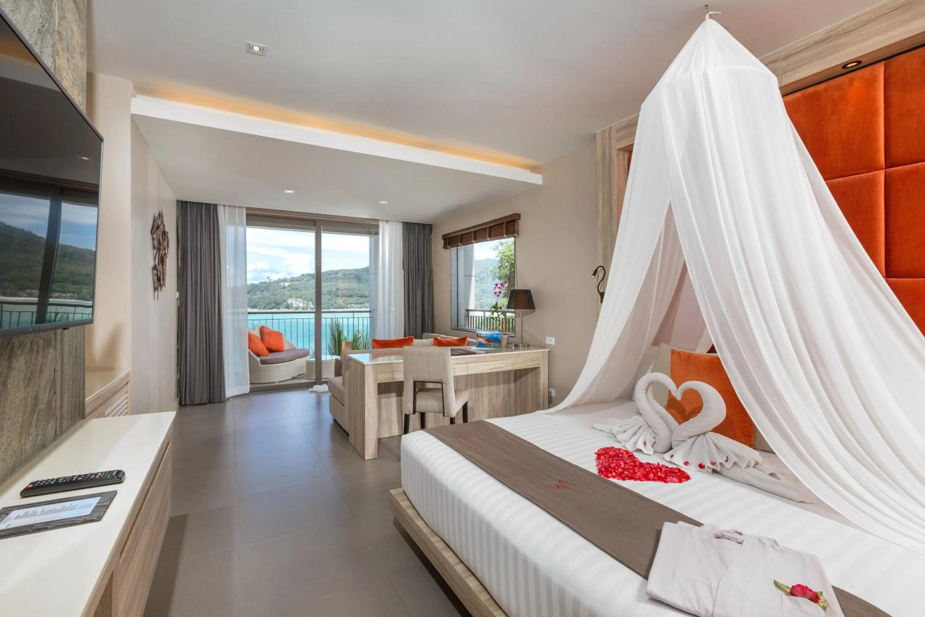 Seating area, Bed in Cape Sienna Phuket Gourmet Hotel & Villas - SHA Extra Plus
