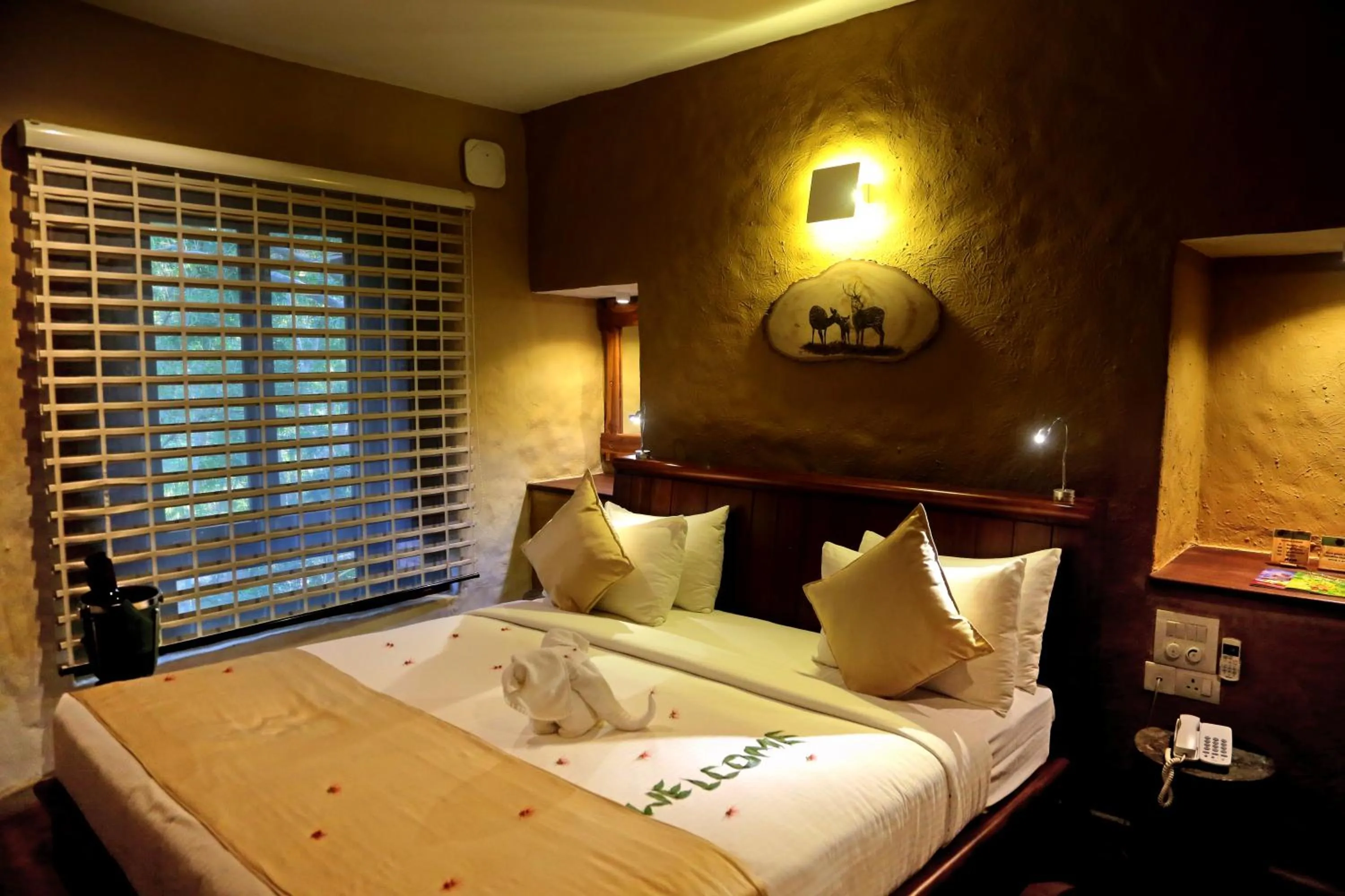 Bed in Grand Udawalawe Safari Resort