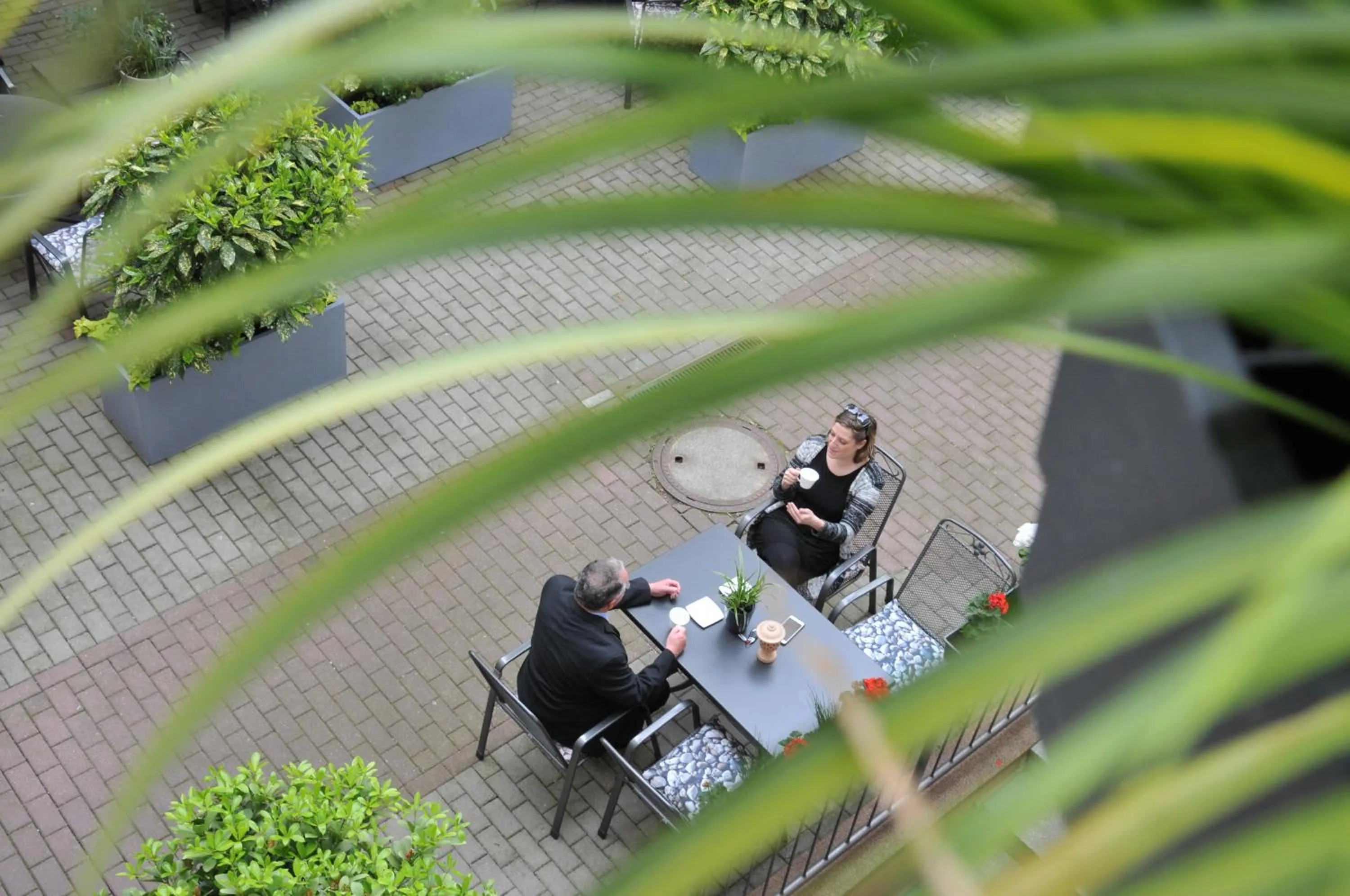 Patio in City-Hotel Am Wasserturm Halle