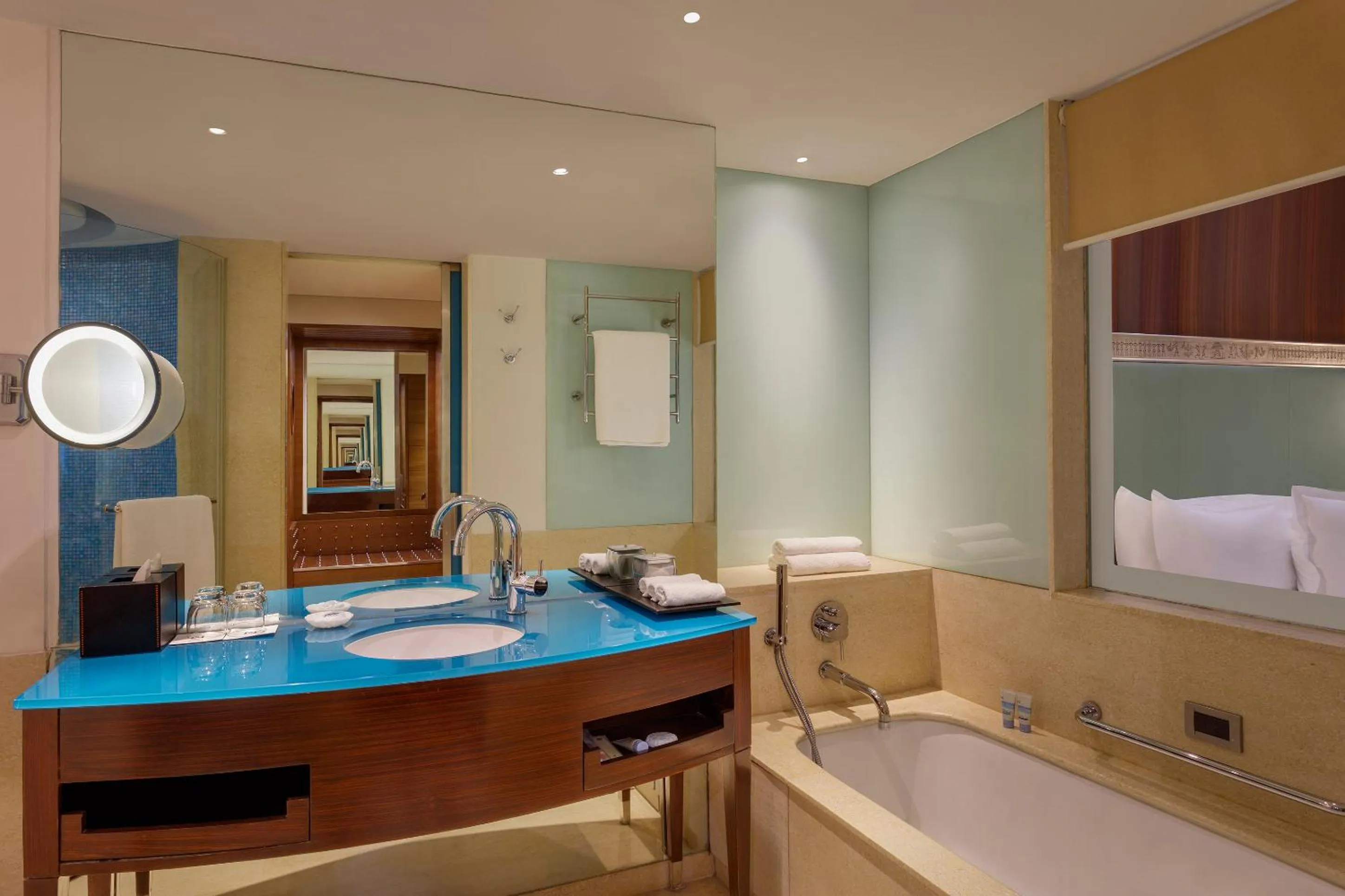 Bathroom, Bed in ITC Maurya, a Luxury Collection Hotel, New Delhi