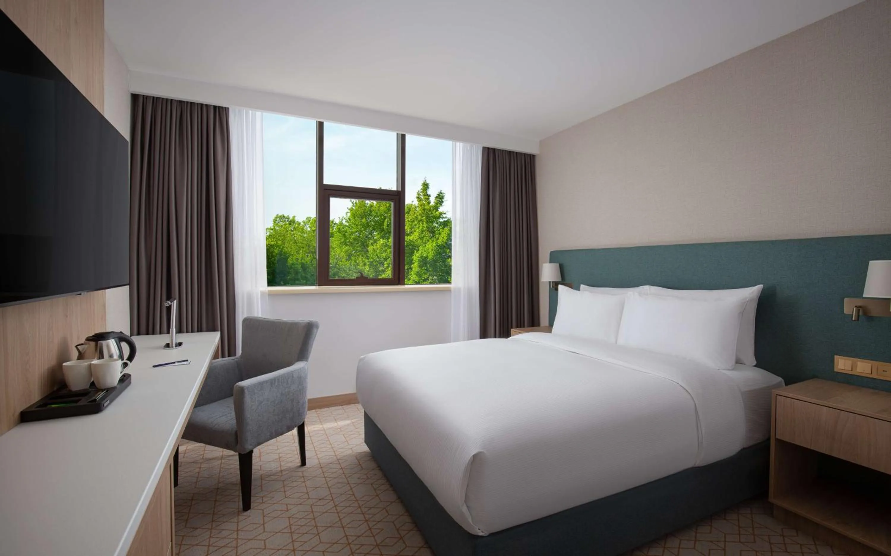 Bedroom, Bed in DoubleTree by Hilton Shymkent
