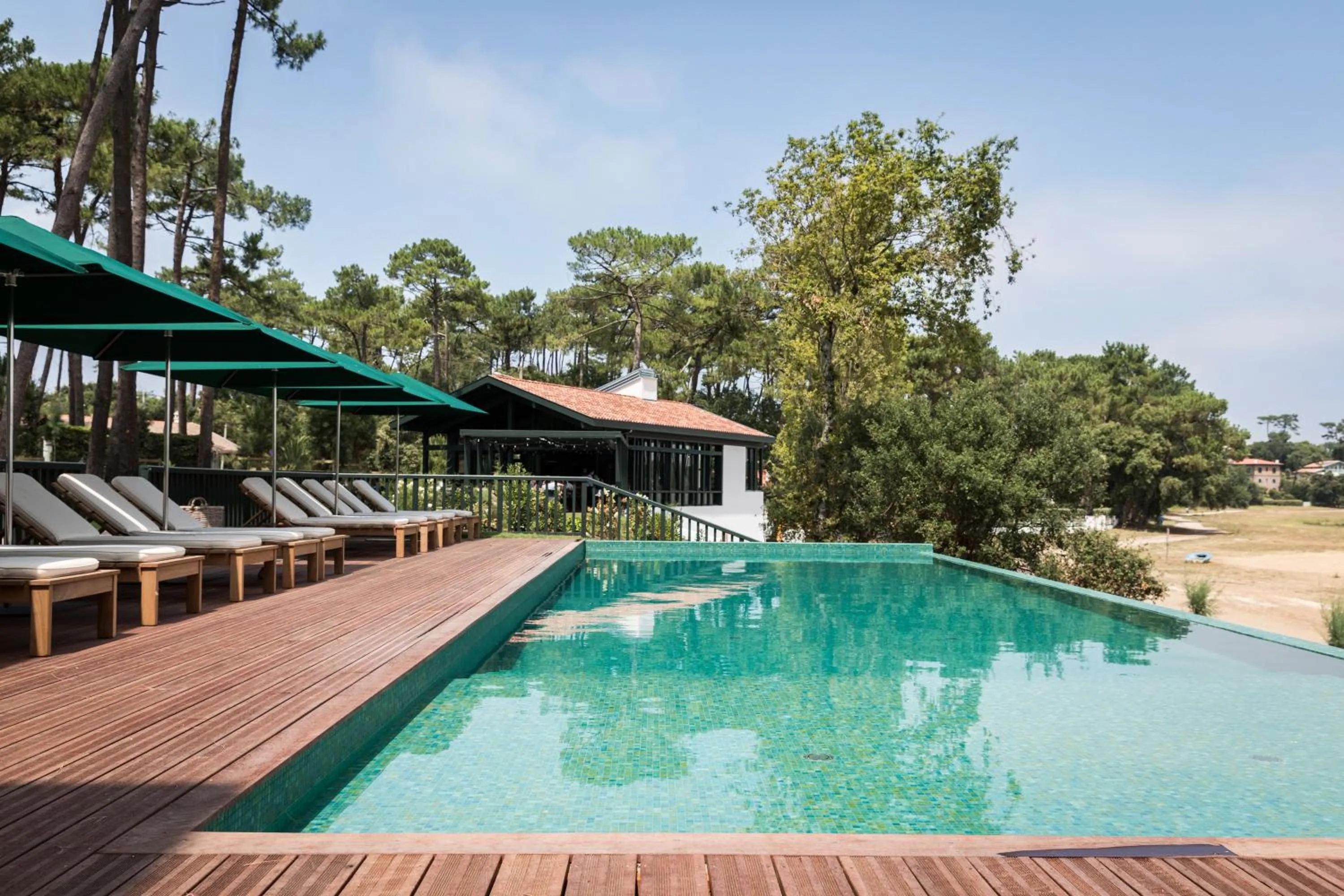 Swimming pool in Hôtel Les Hortensias du Lac