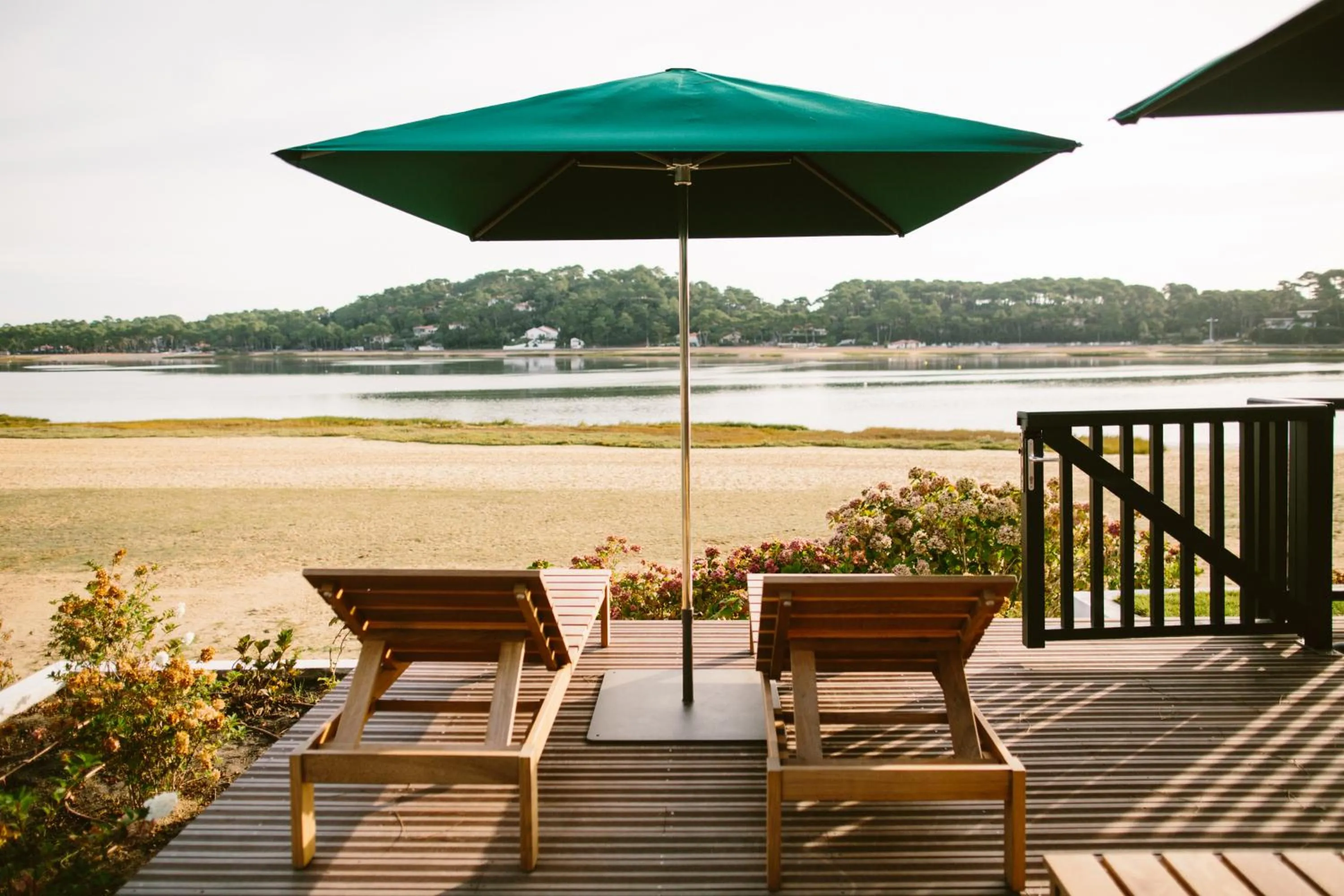 Balcony/Terrace in Hôtel Les Hortensias du Lac