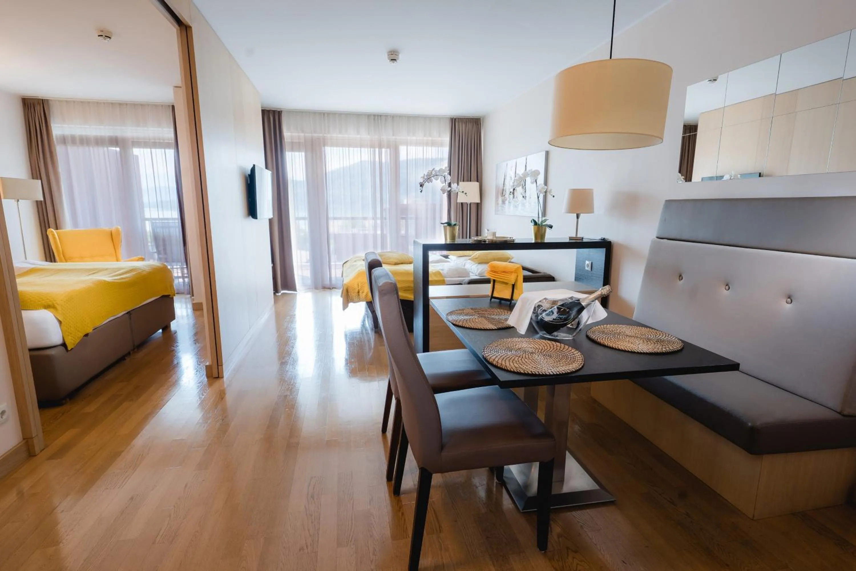 Seating area in feel good Resort