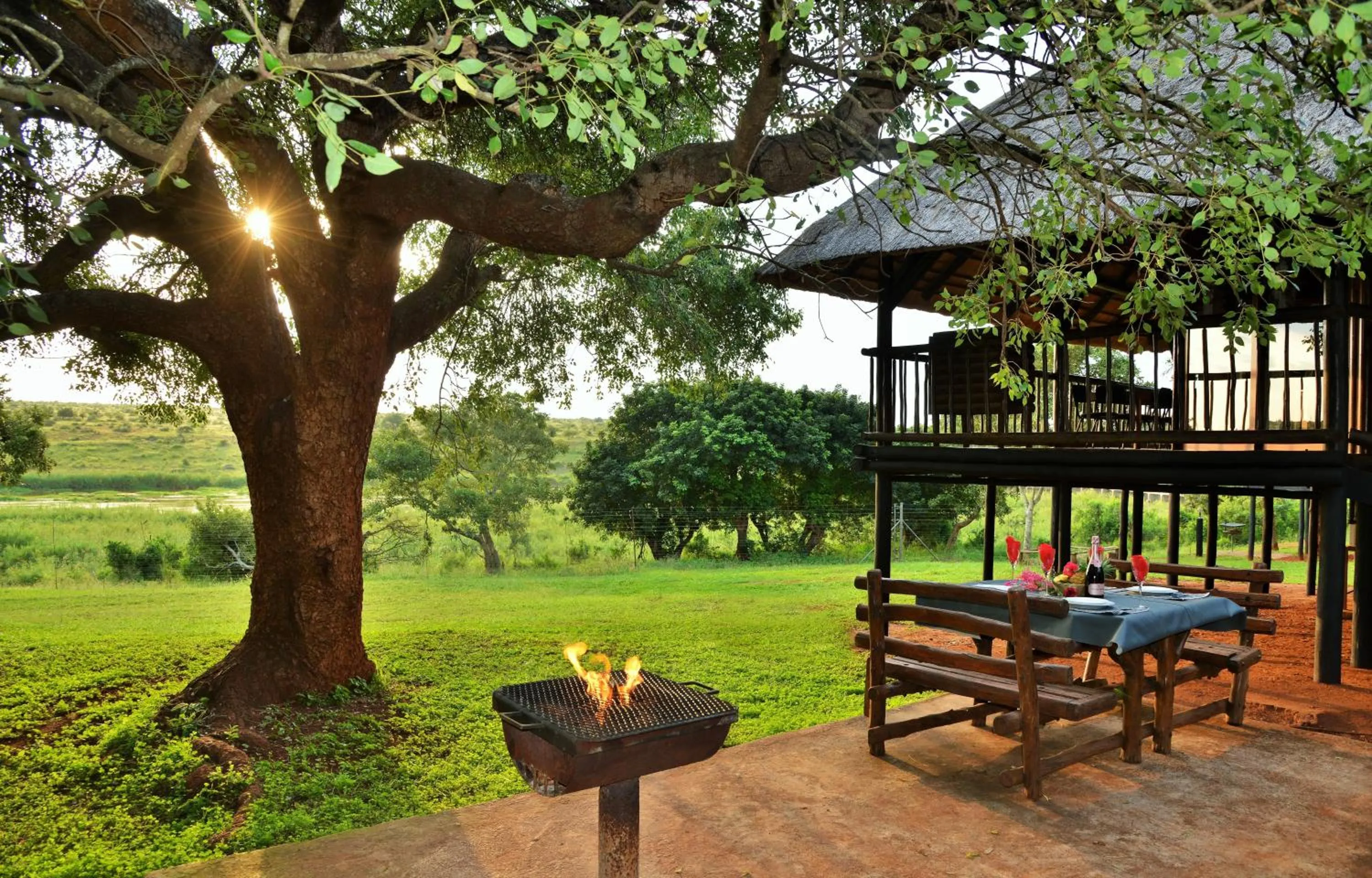 Patio in Elephant Walk Retreat
