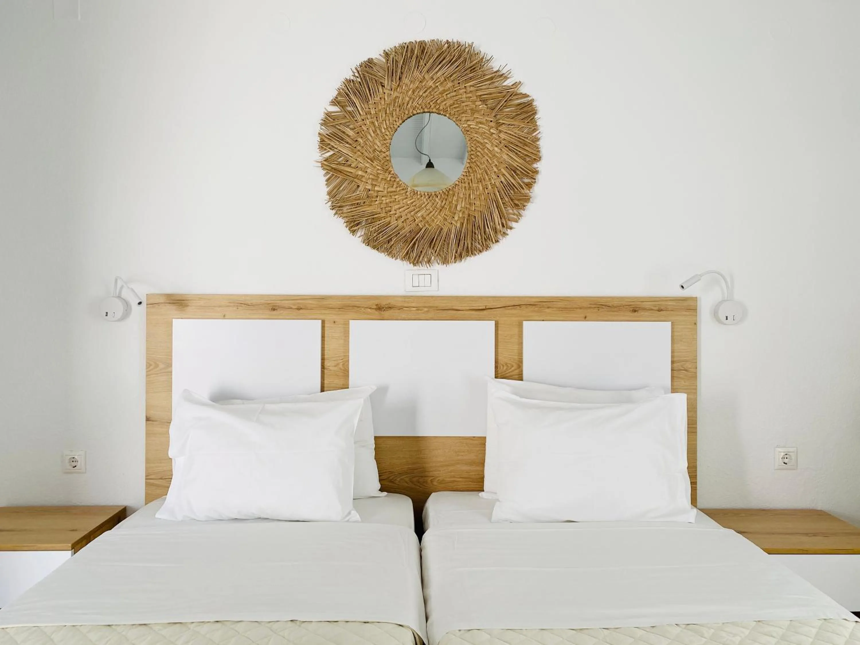 Bedroom, Bed in Cyclades Blue