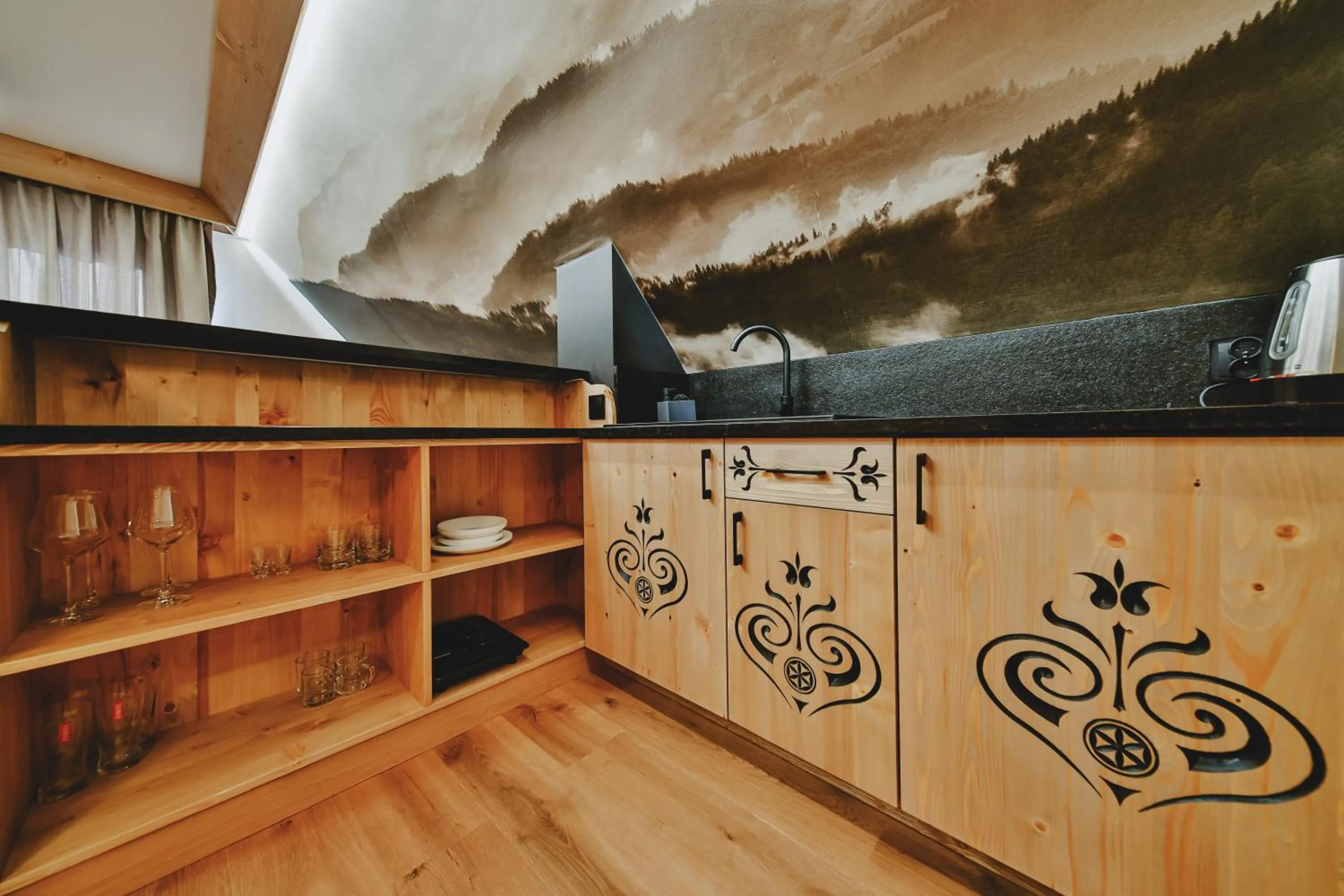 Kitchen or kitchenette in Hotel&SPA Jawor