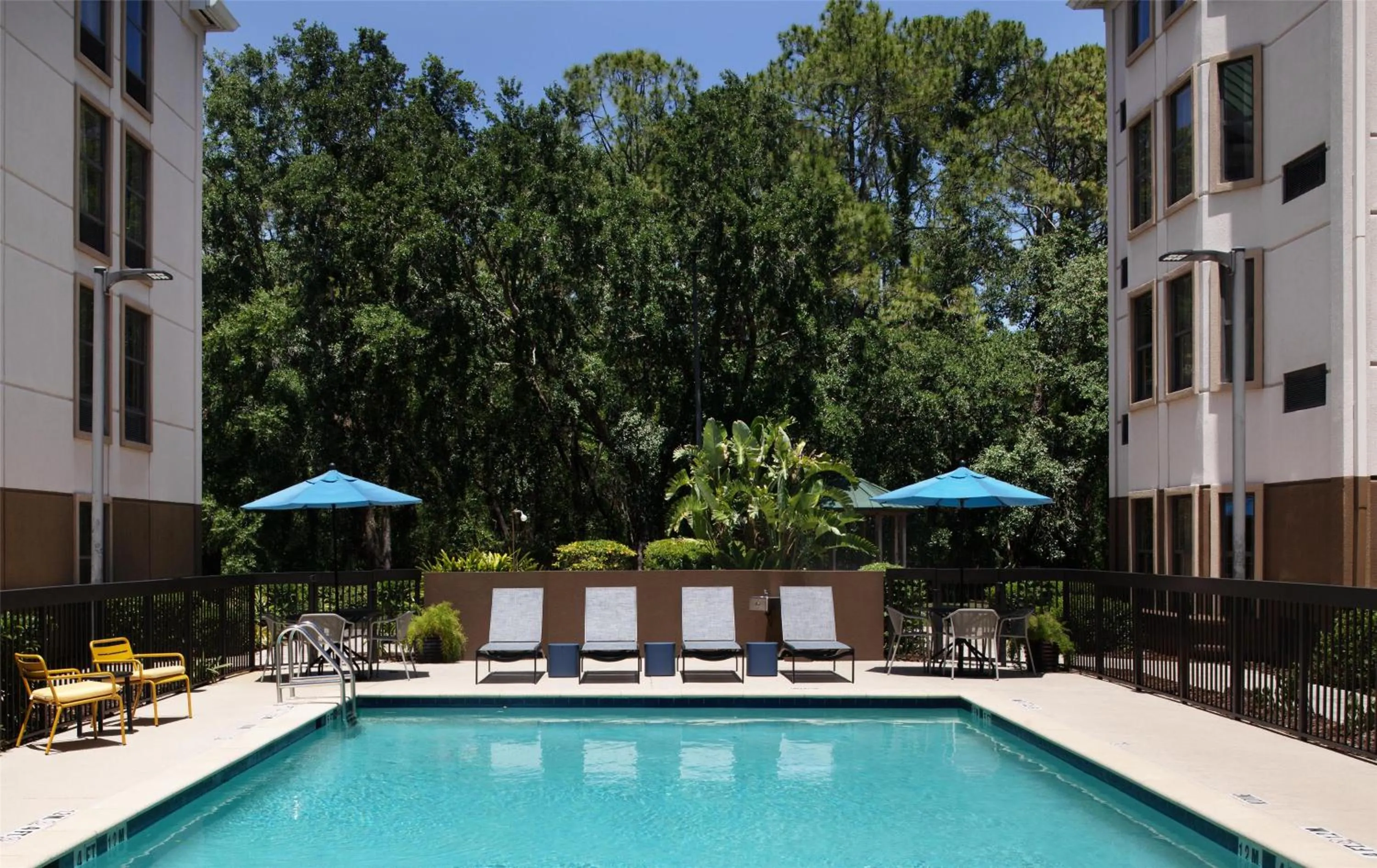 Pool view in Hampton Inn & Suites Tampa-North