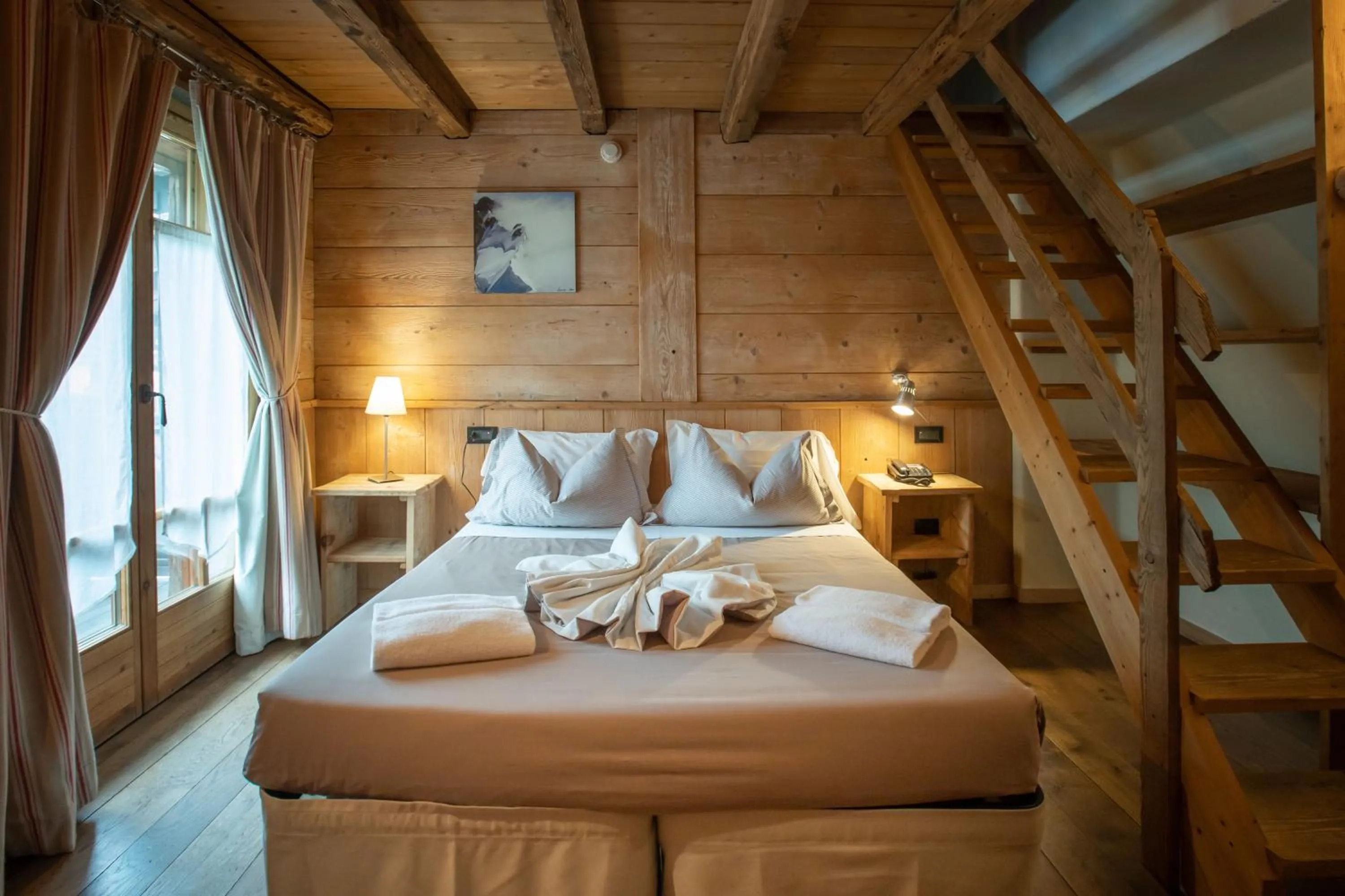 Bed in Chalet Svizzero