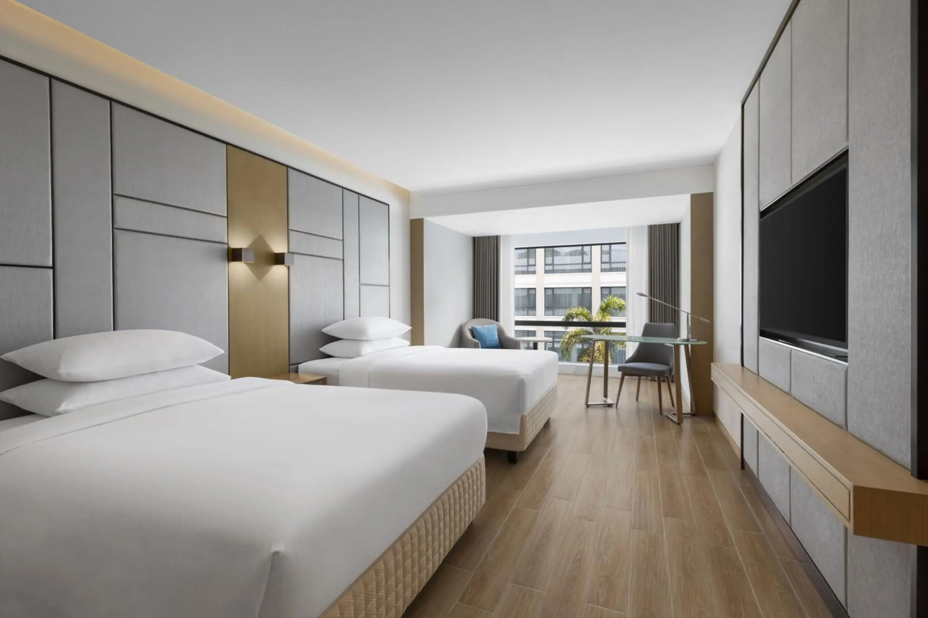 Deluxe Double Room with Two Double Beds and Pool View in Four Points by Sheraton Boracay Deluxe Double Room with Two Double Beds and Pool View in Four Points by Sheraton Boracay