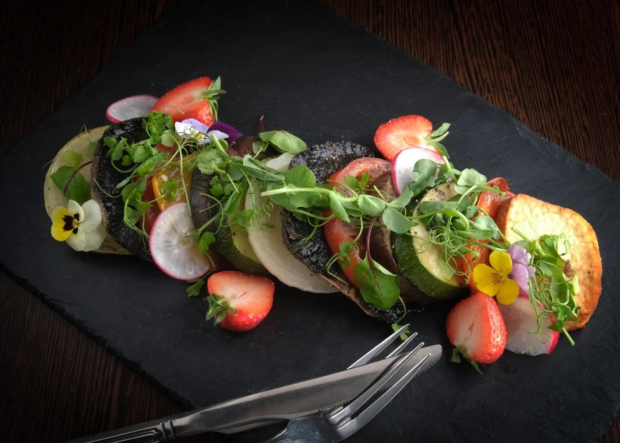 Food and drinks in The George at Nunney