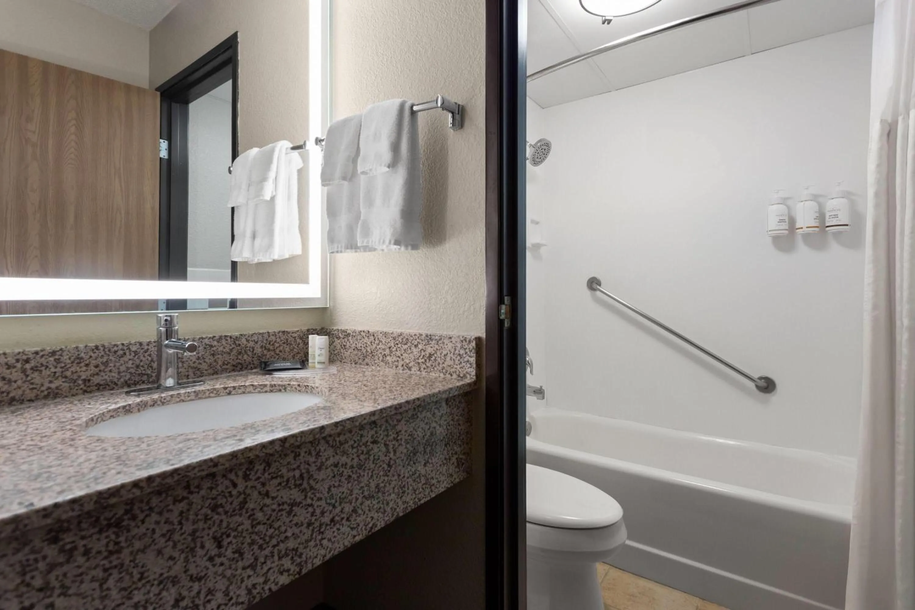 Bathroom in AmericInn by Wyndham Roseau