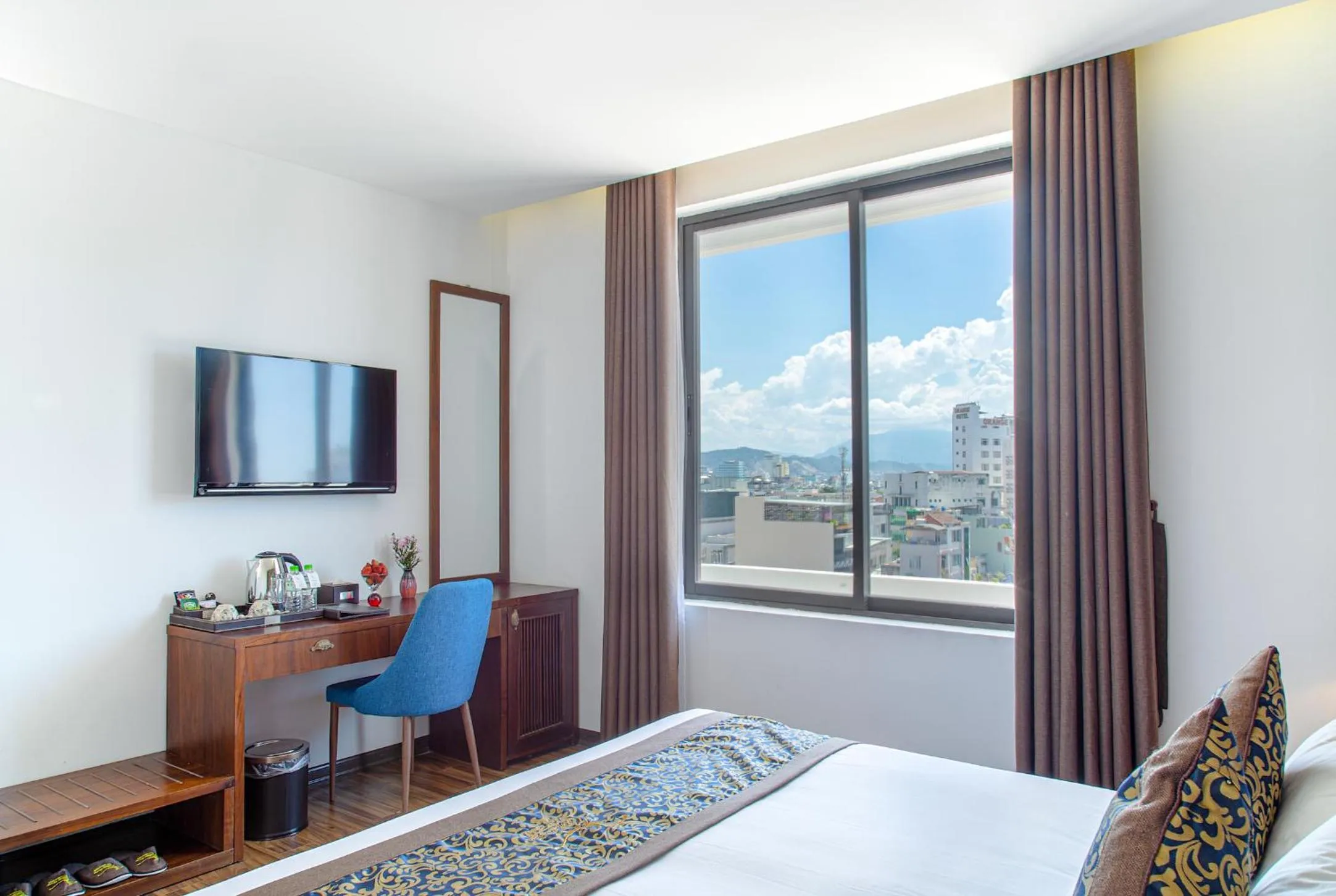 View (from property/room), Bed in Dong Duong Hotel & Suites - City Central - Afternoon Tea Inclusive