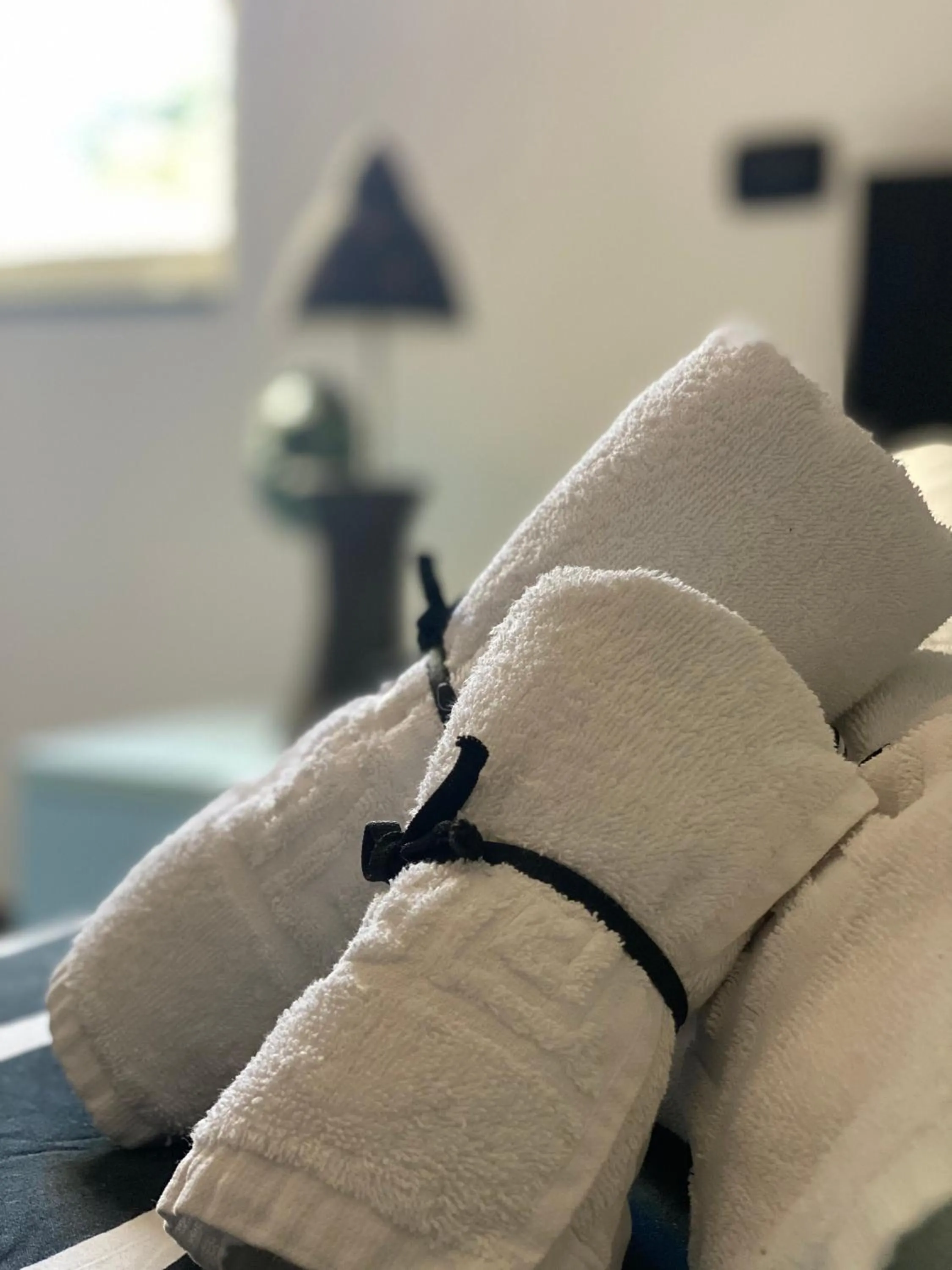 towels, Bed in B&B Il giardino di Armida