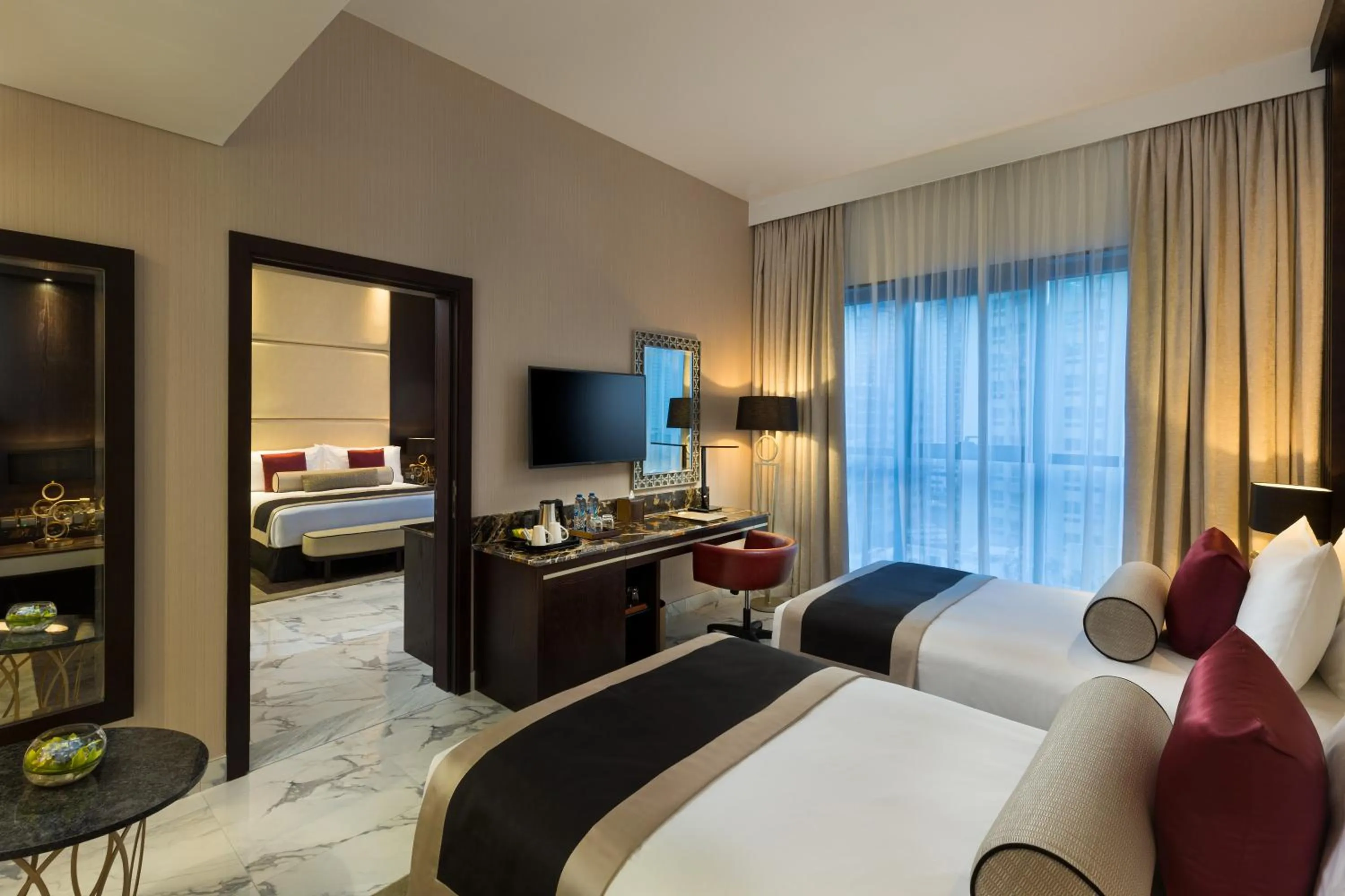 Photo of the whole room, Bed in Millennium Place Dubai Marina