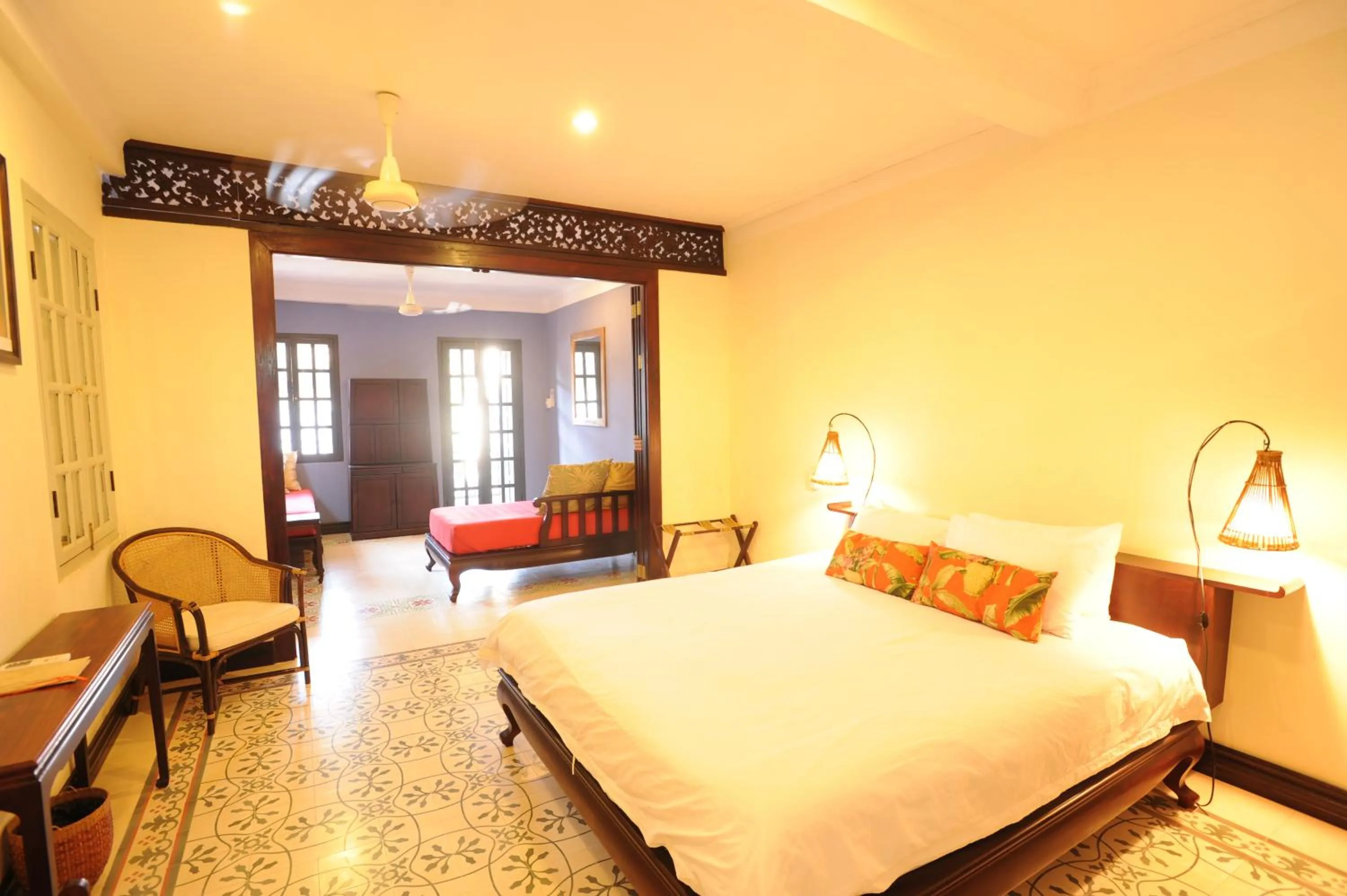 Bathroom, Bed in Lotus Villa