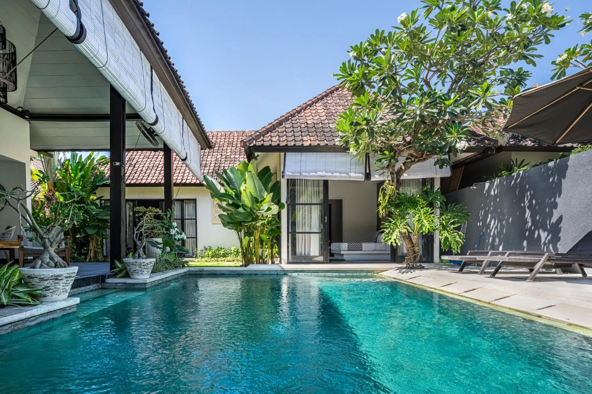 Pool view in Jagaditha Villas
