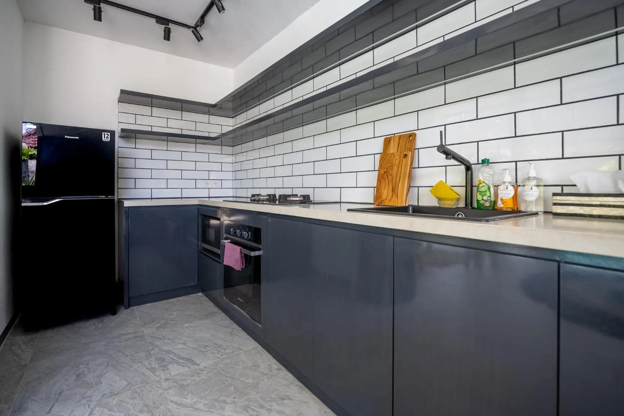 Communal kitchen in Jagaditha Villas