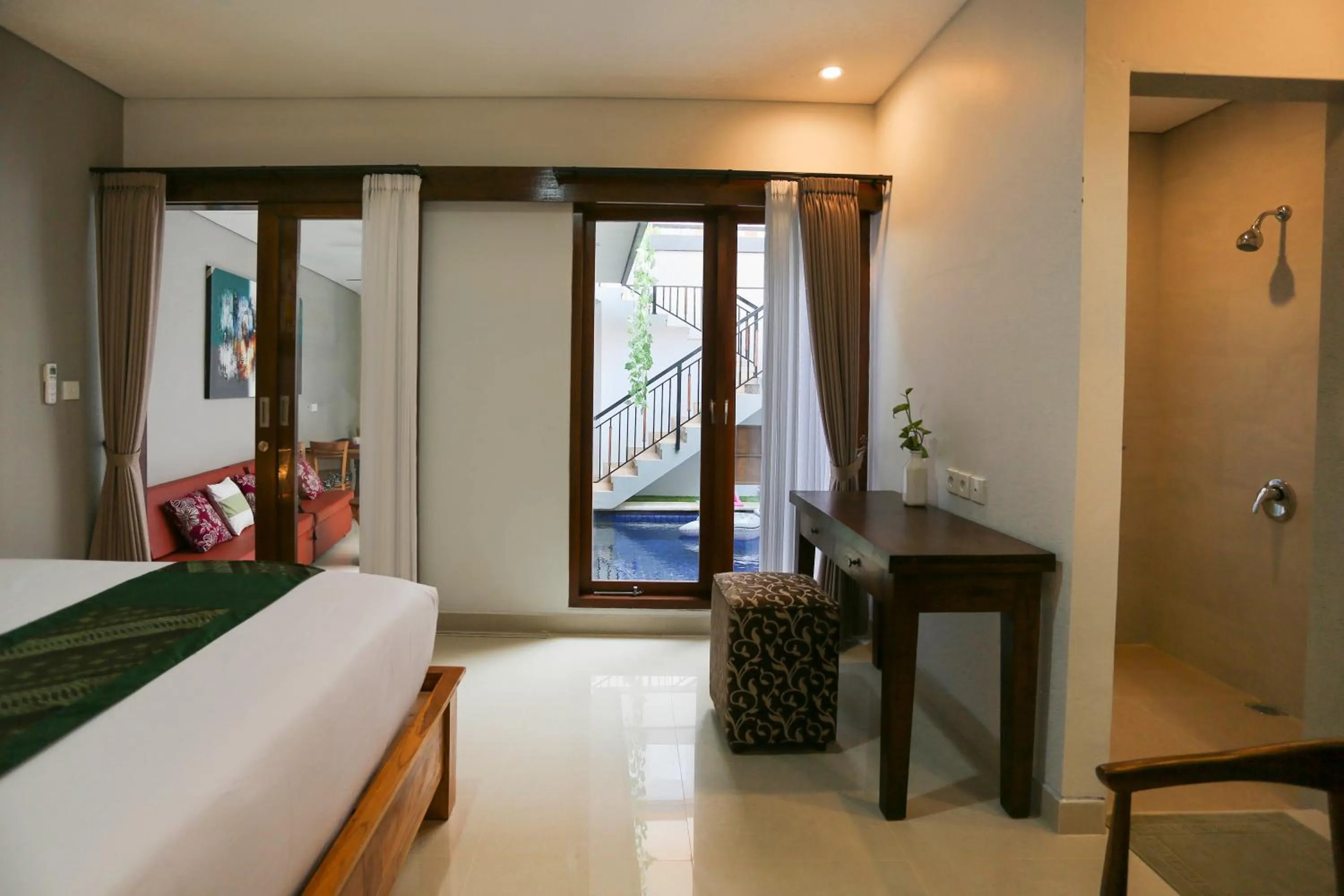 Bed in family villa sanur