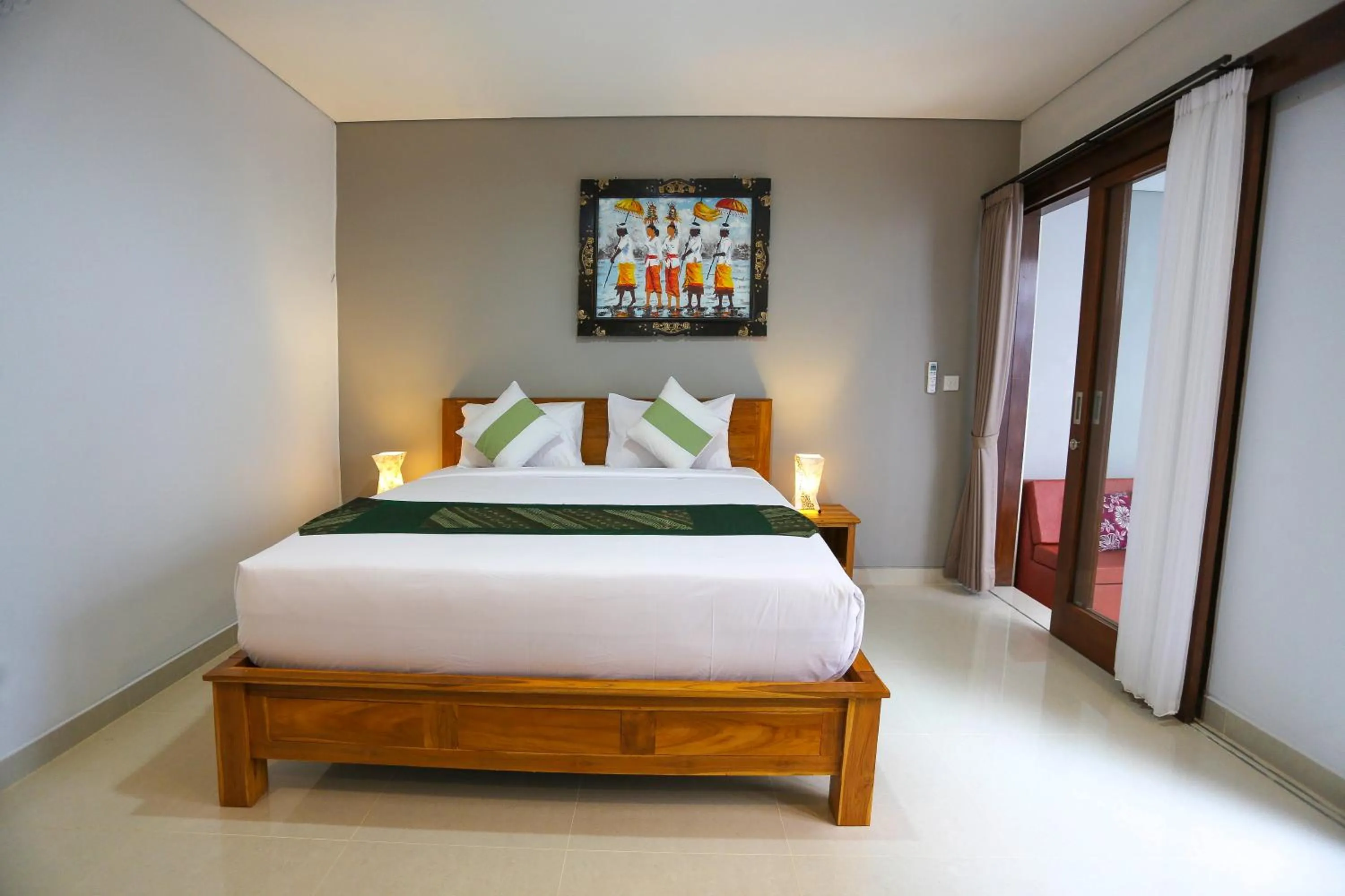 Bed in family villa sanur
