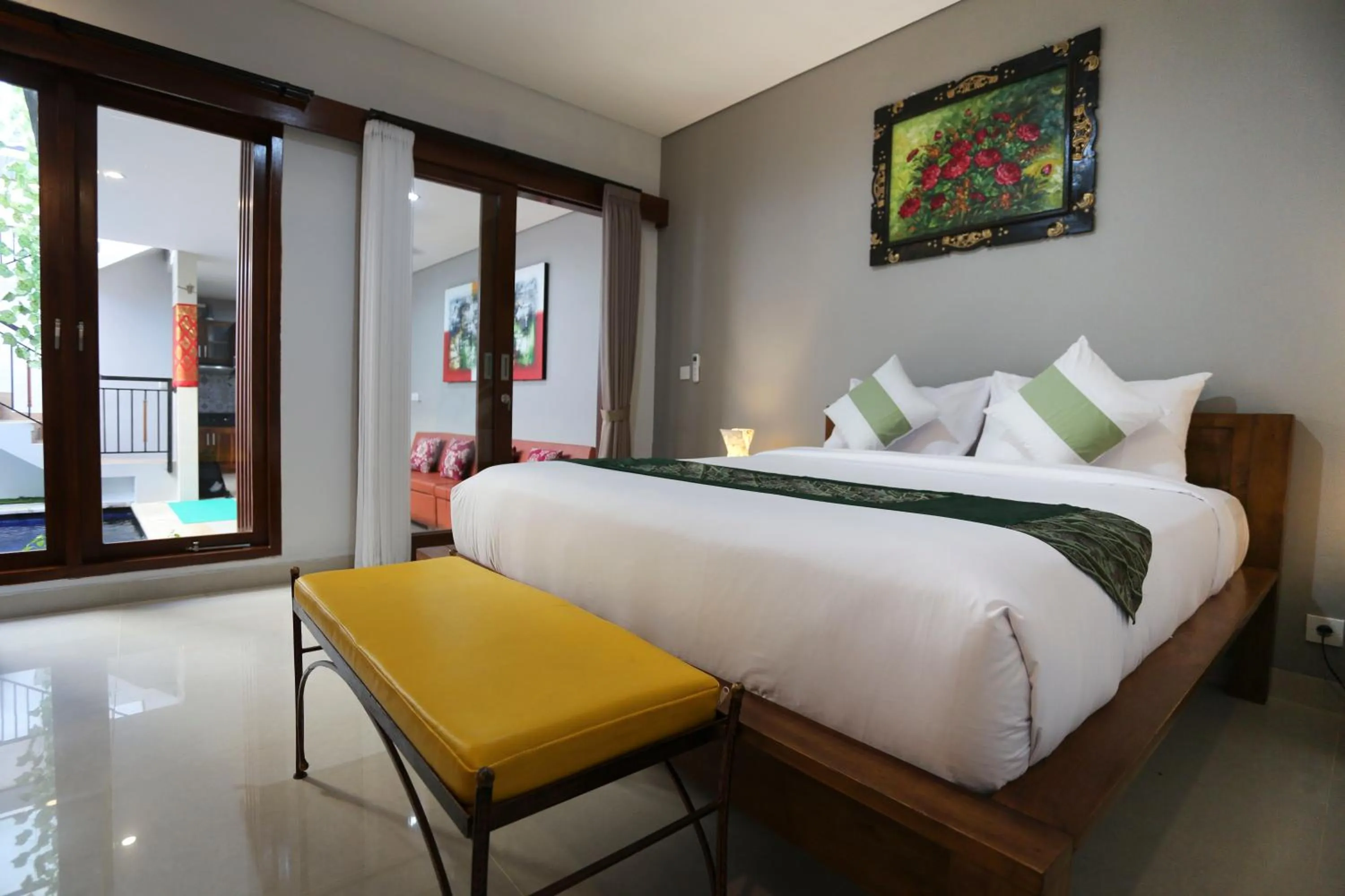 Bed in family villa sanur