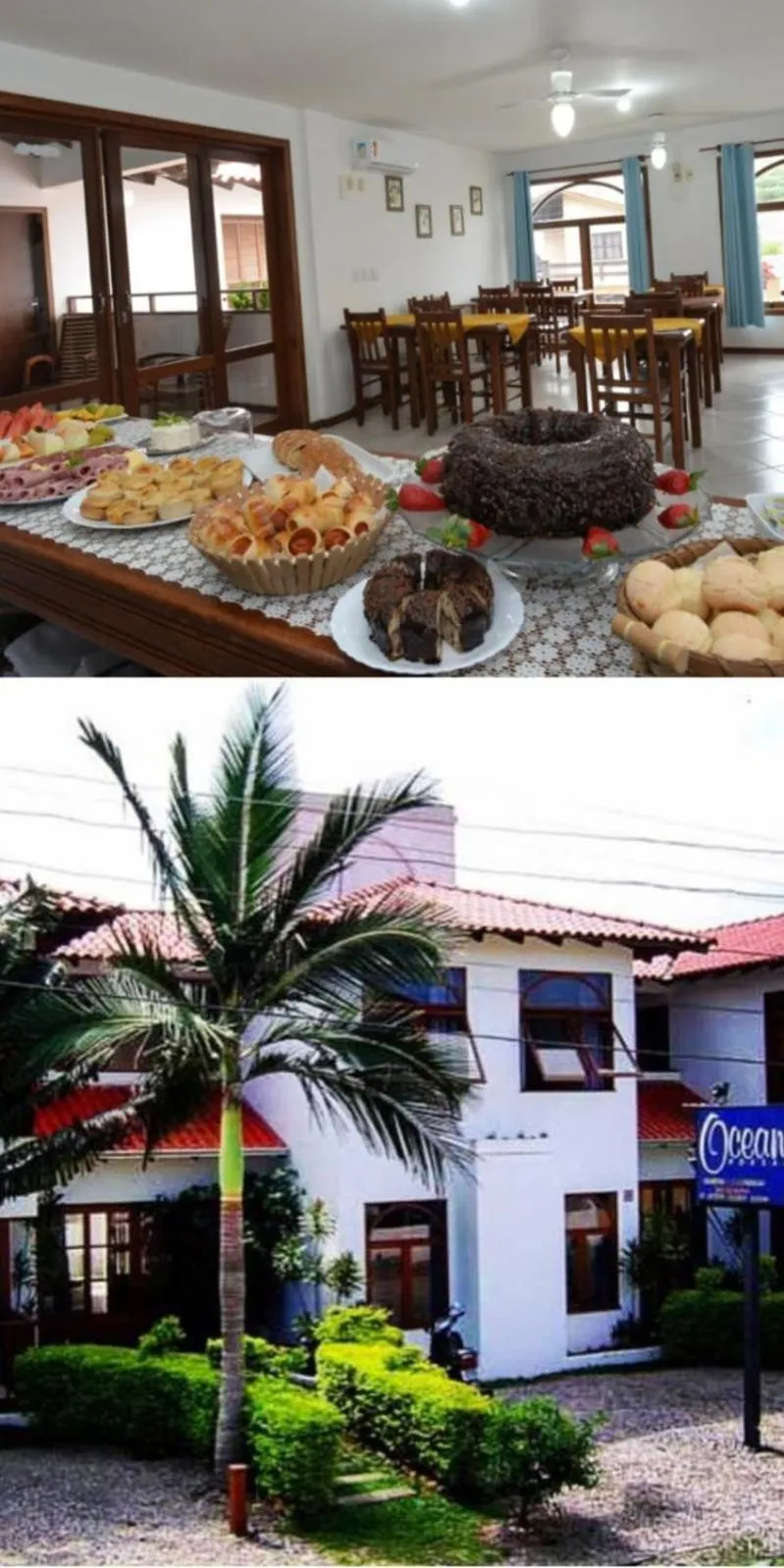 Oceano Pousada - Buffet de café da manhã e serviço de quarto diário