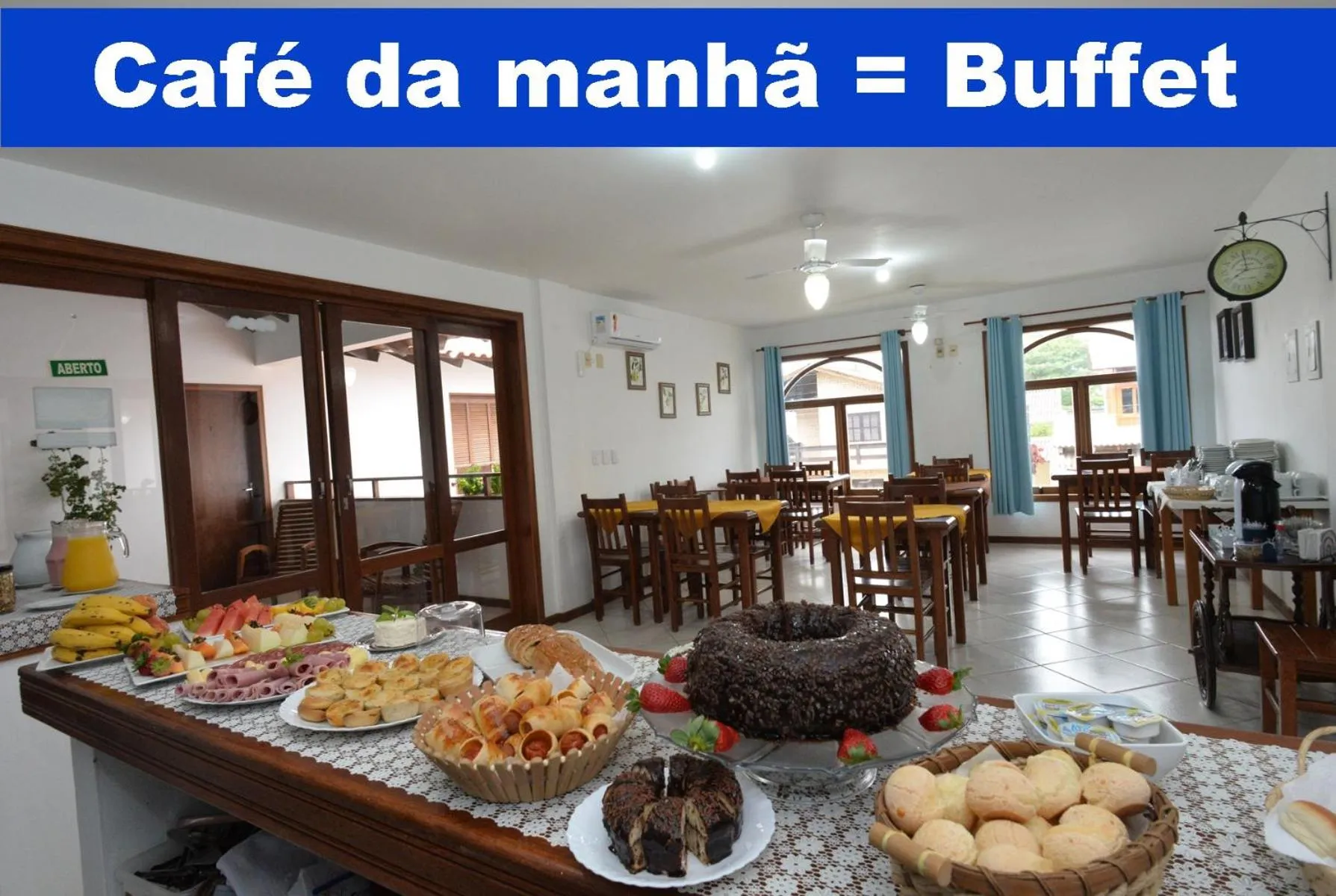 Oceano Pousada - Buffet de café da manhã e serviço de quarto diário