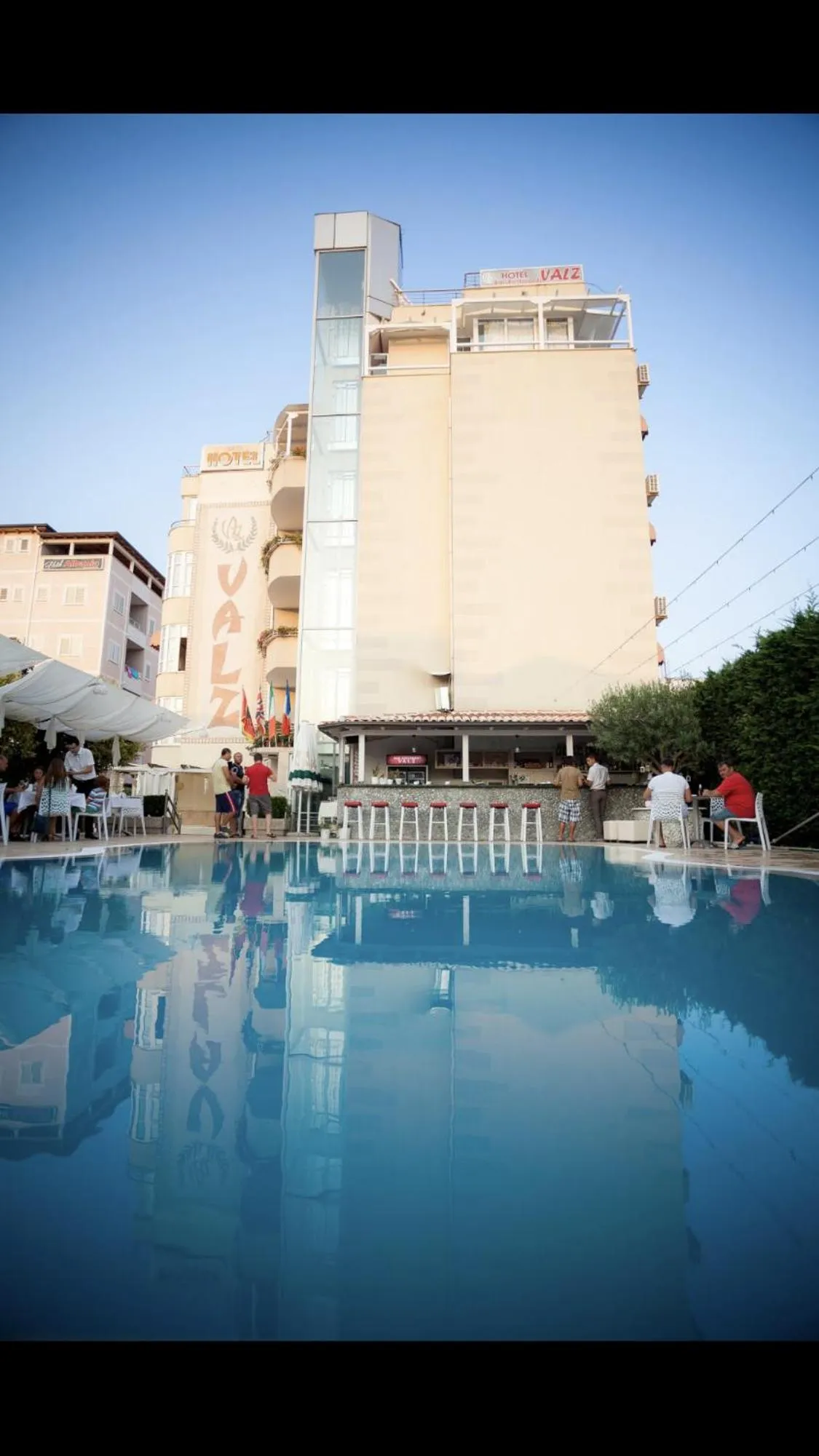 Pool view in Hotel Valz