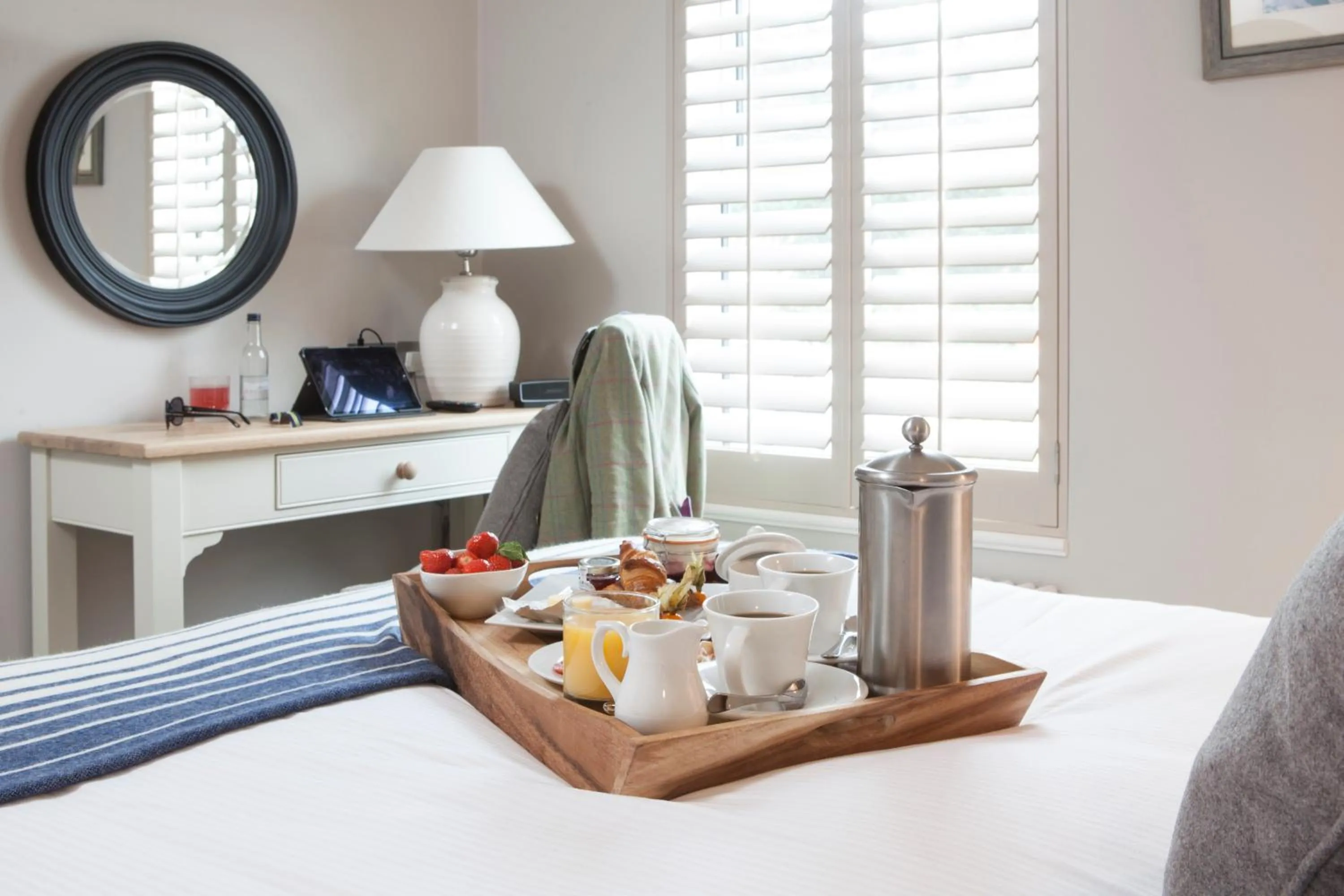 Decorative detail, Bed in Master Builder's House Hotel