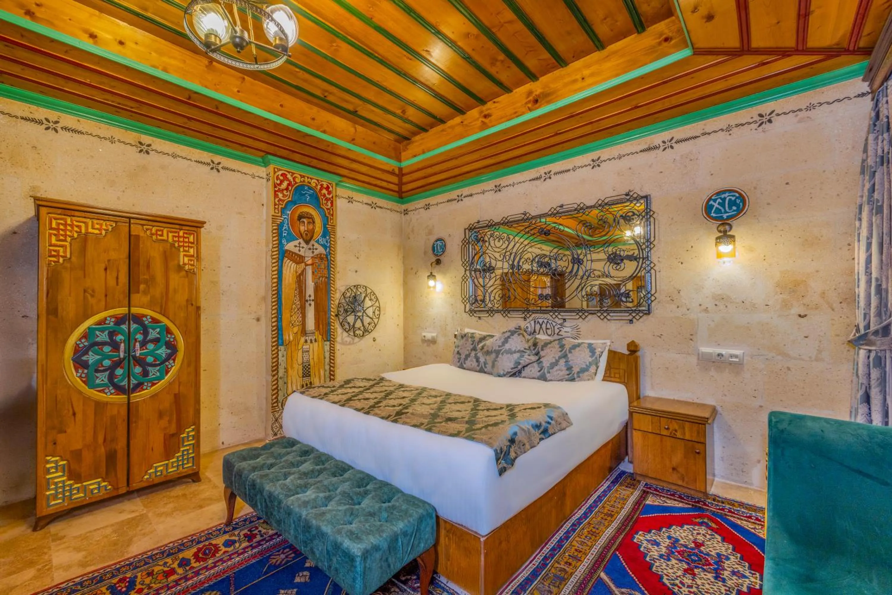 Bed in Çakıltaşı Evi Otel Spa