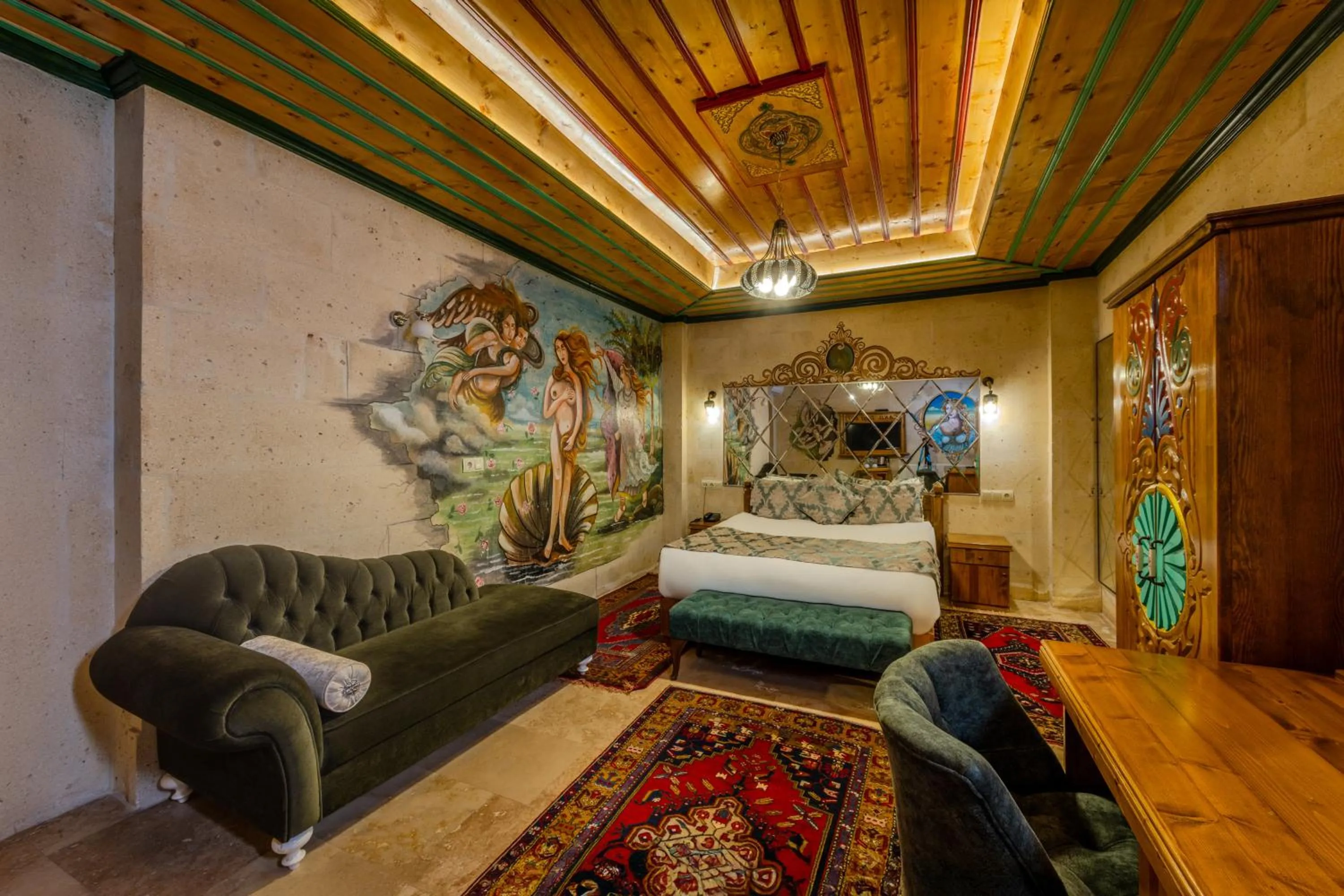 Bed in Çakıltaşı Evi Otel Spa