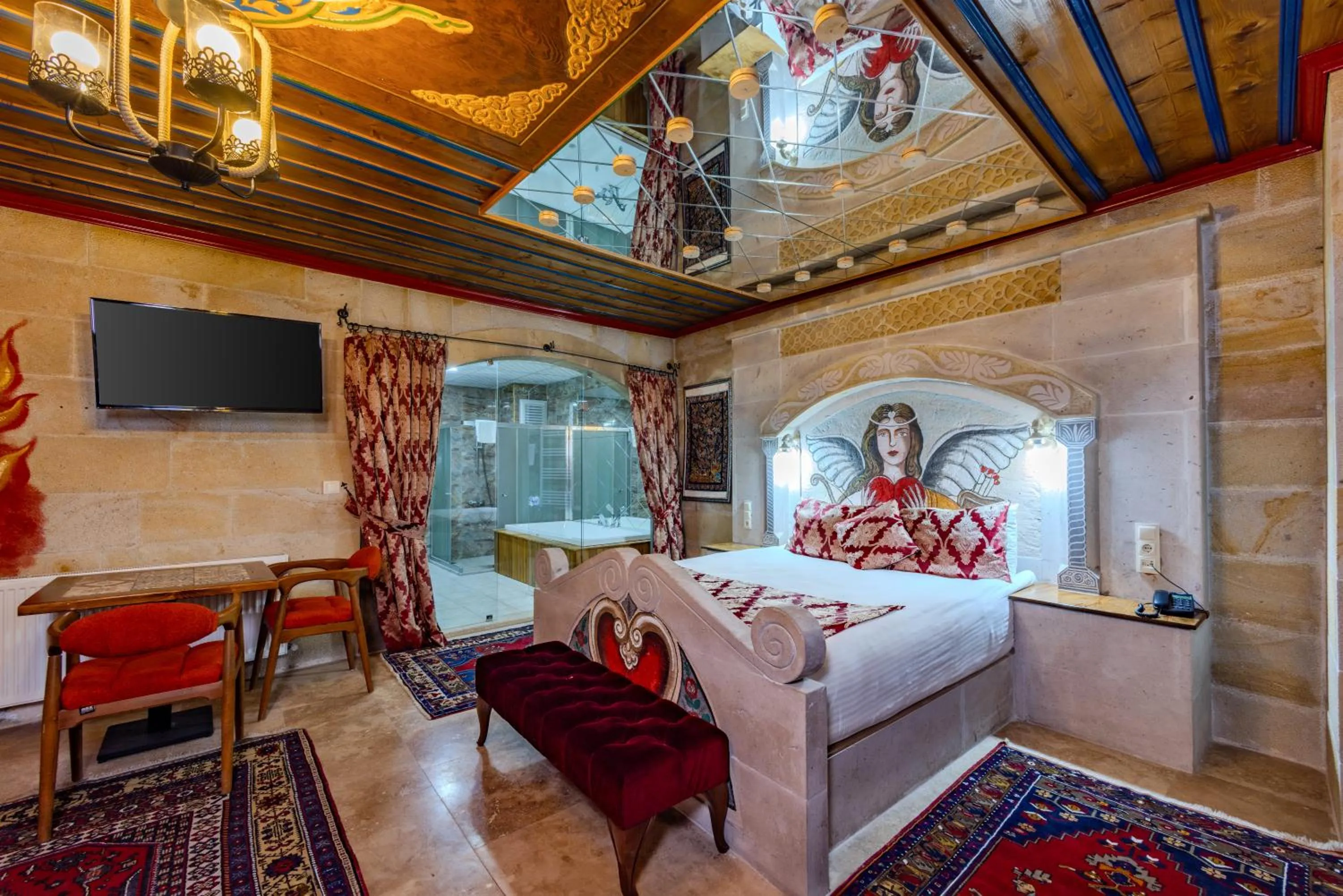 Bed in Çakıltaşı Evi Otel Spa