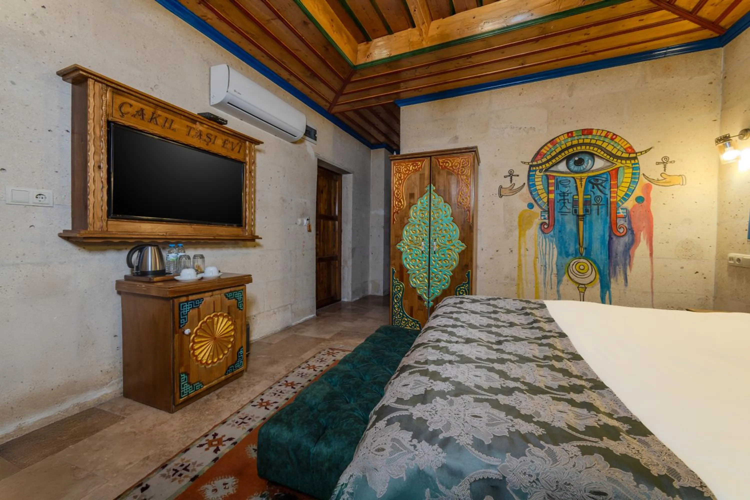 Bed in Çakıltaşı Evi Otel Spa