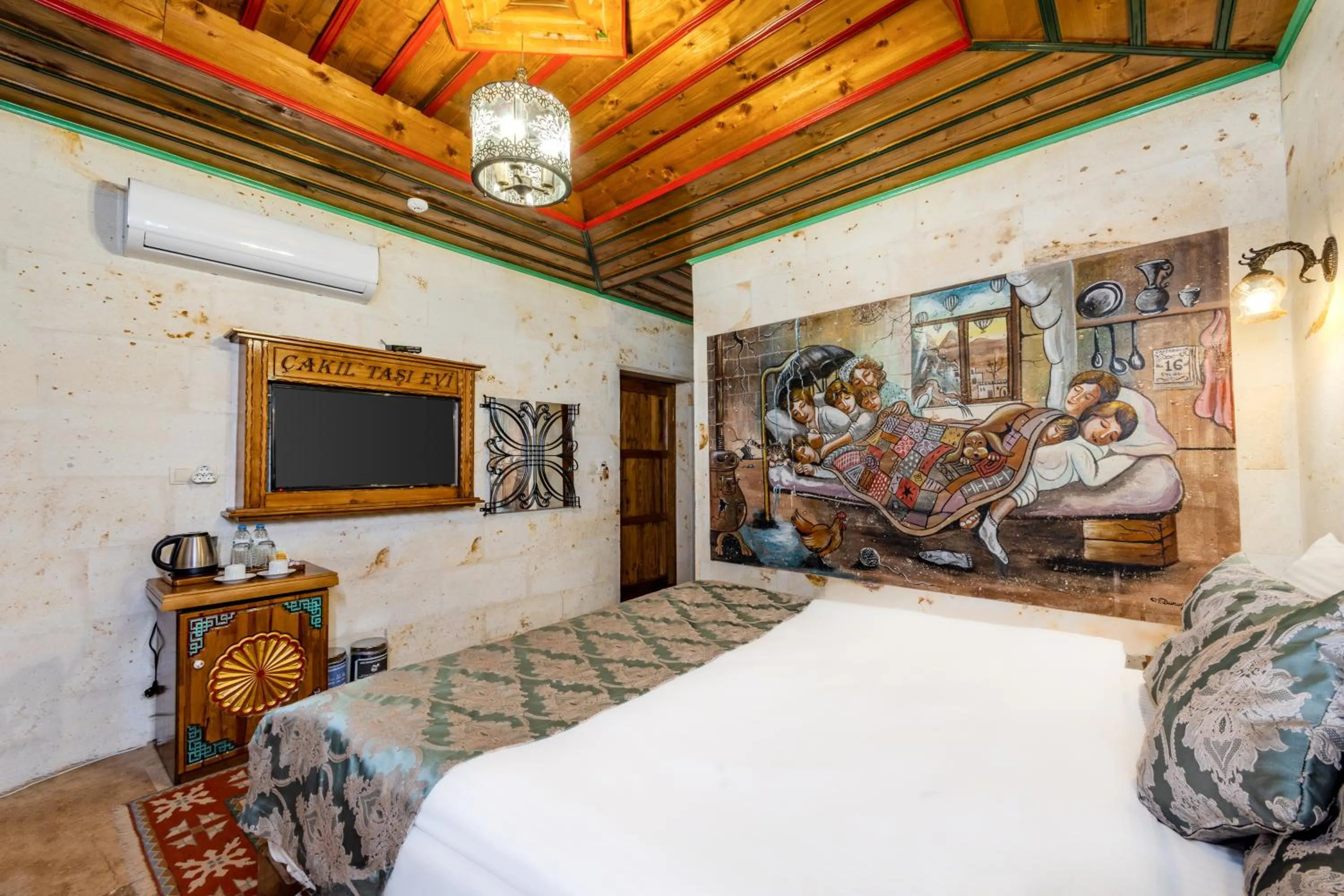 Bed in Çakıltaşı Evi Otel Spa