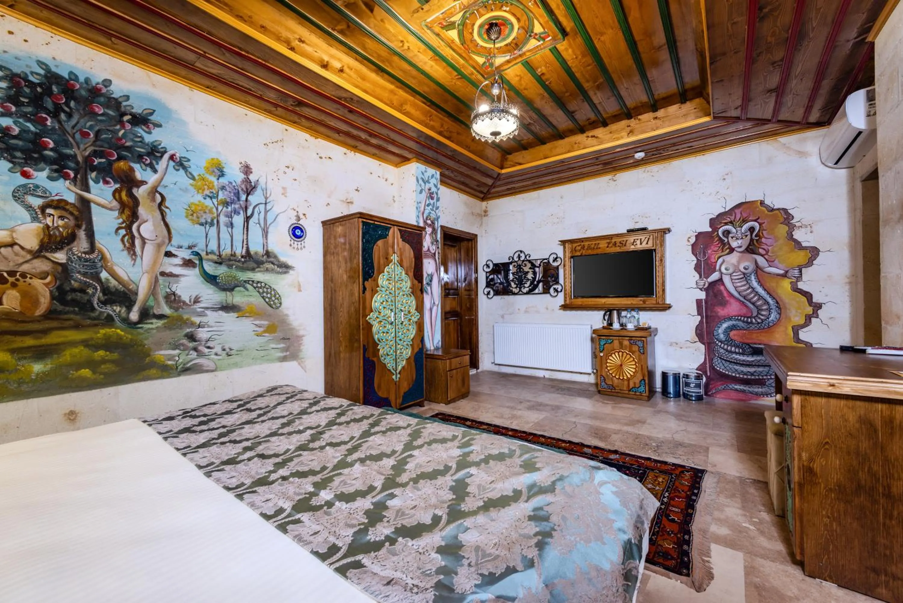 Bed in Çakıltaşı Evi Otel Spa