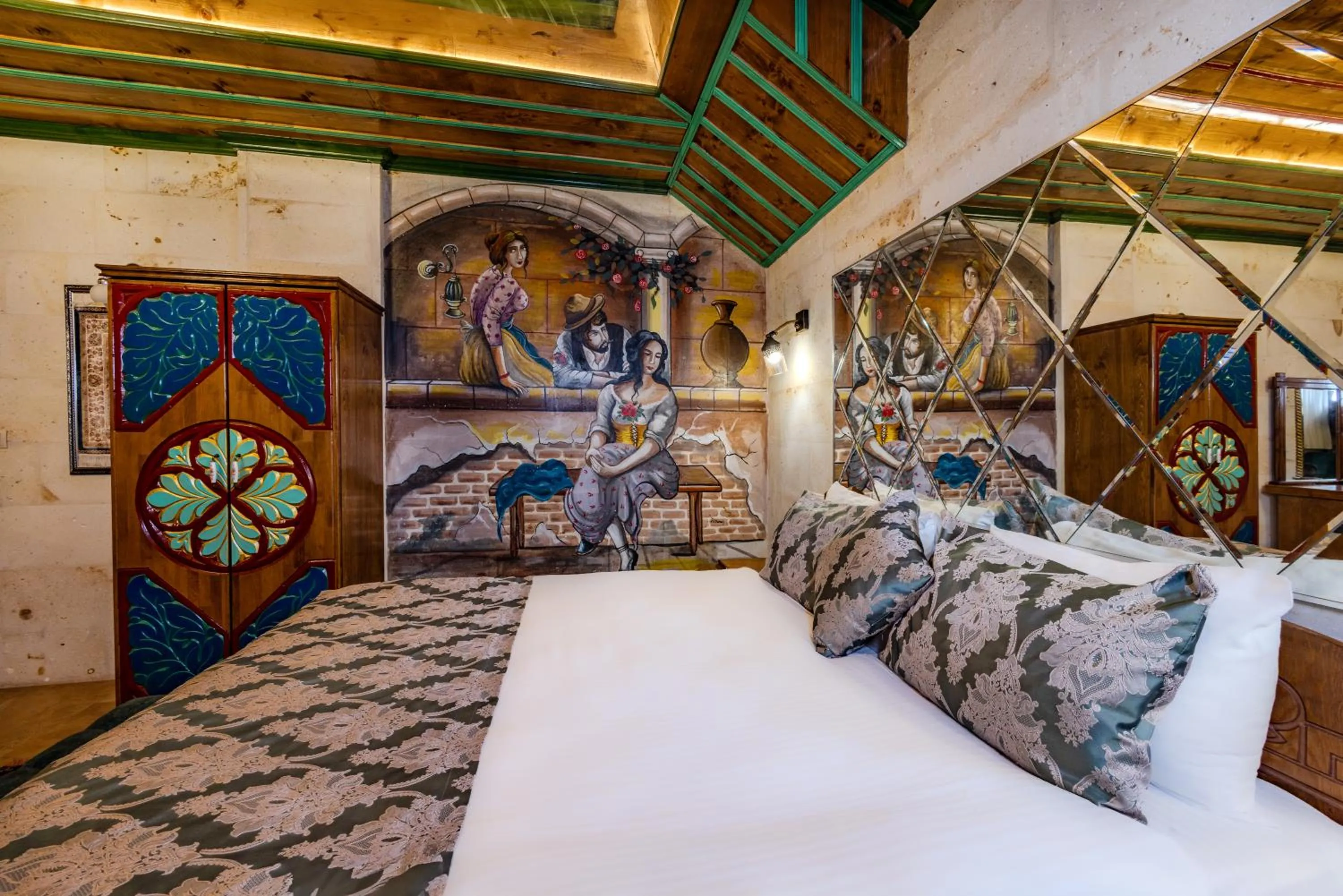 Bed in Çakıltaşı Evi Otel Spa