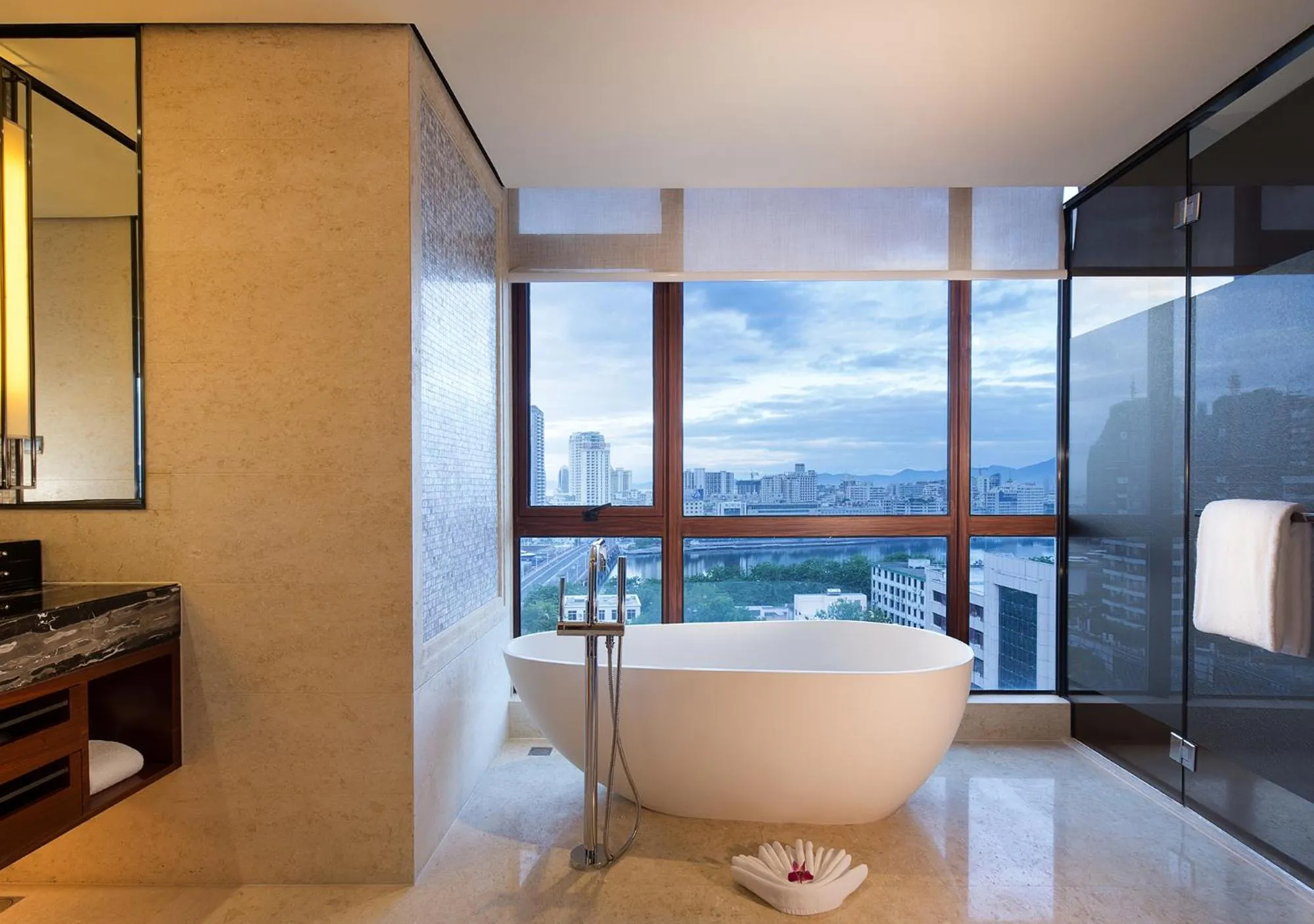 Bathroom in Crowne Plaza Sanya City Center by IHG