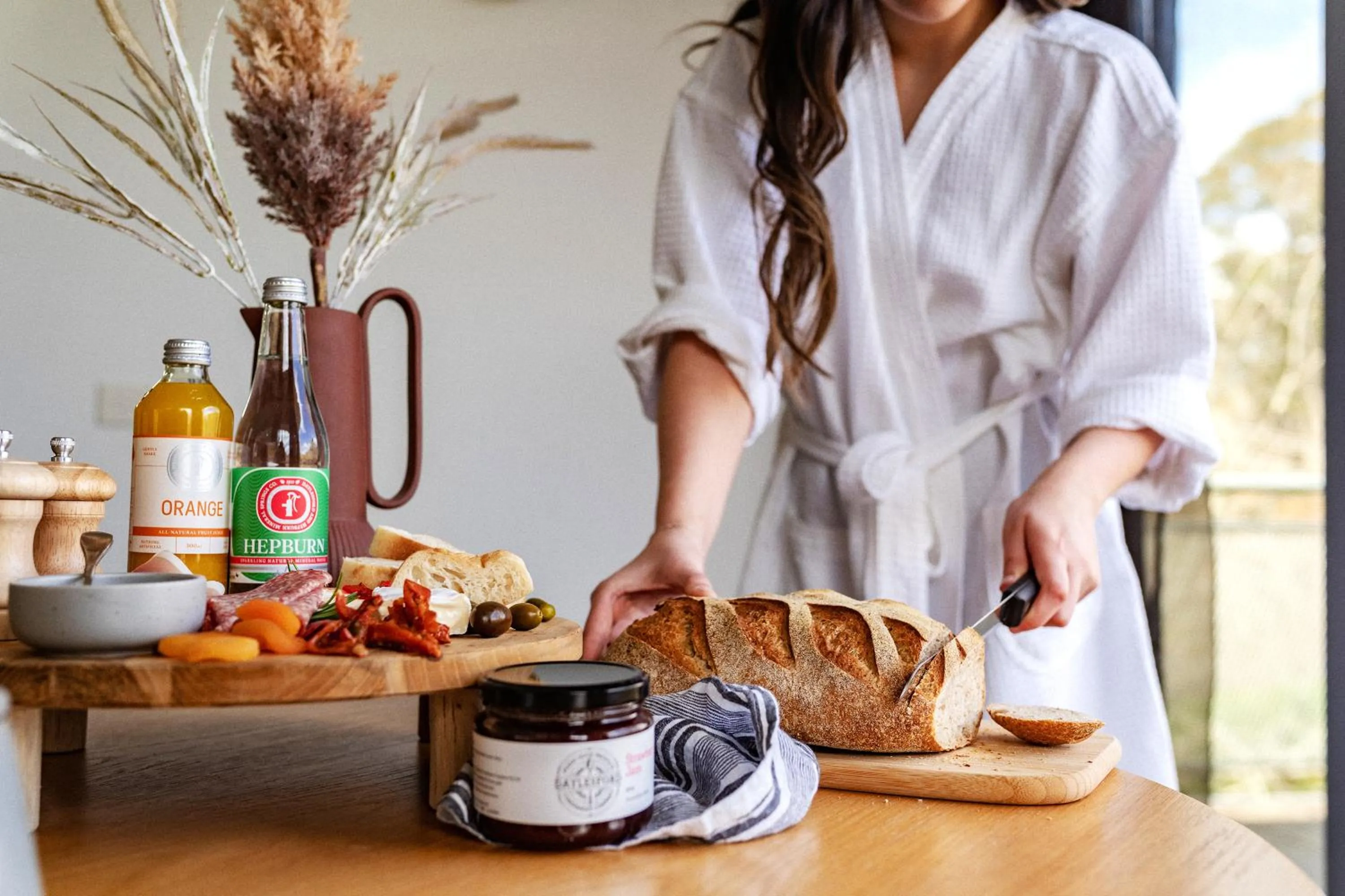 Food and drinks in Hepburn Bathhouse & Spa Villas