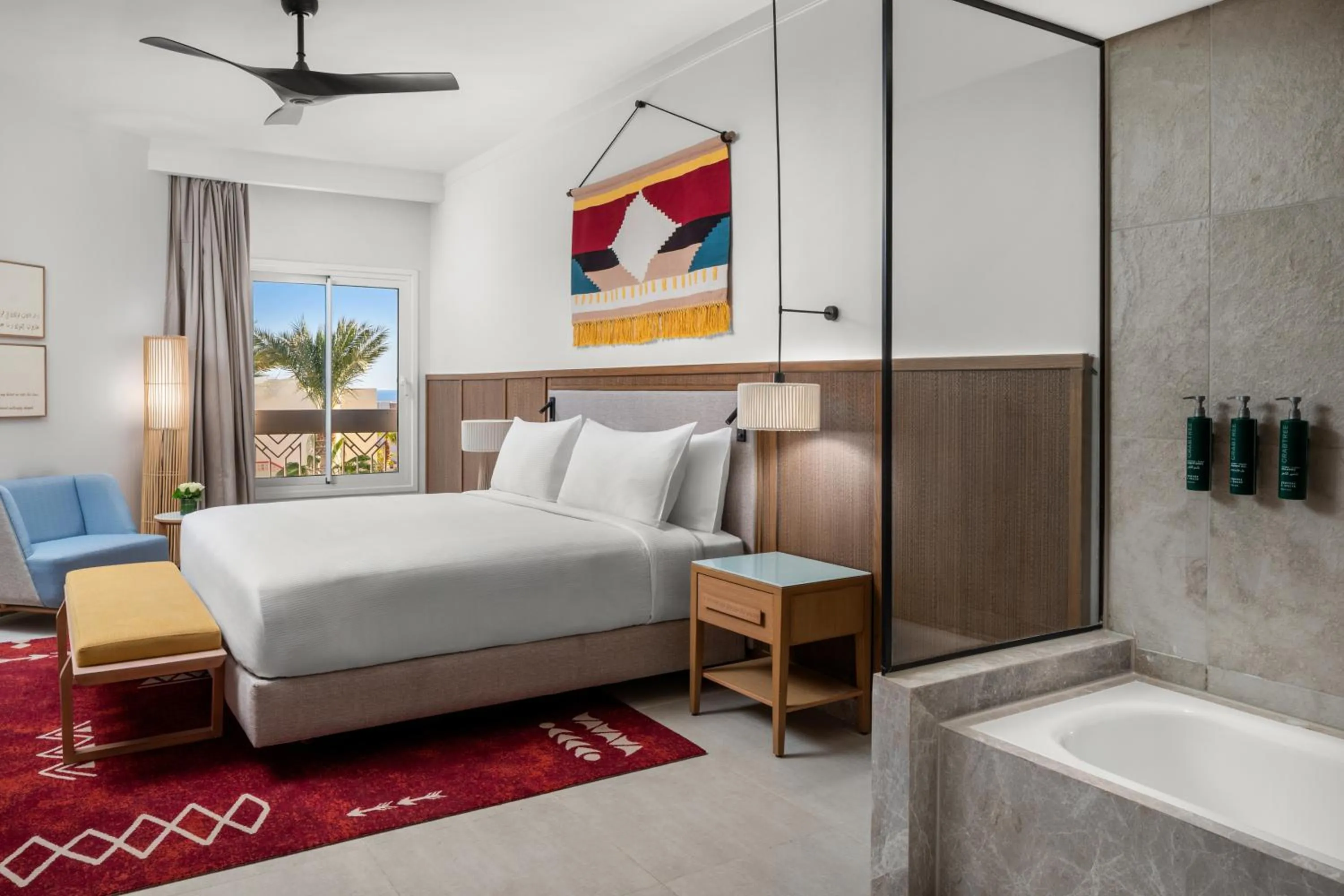 Bed in DoubleTree by Hilton Sharks Bay Resort