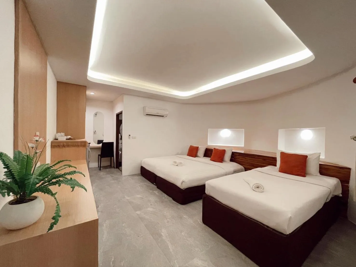 Bed in The Hub Erawan Resort