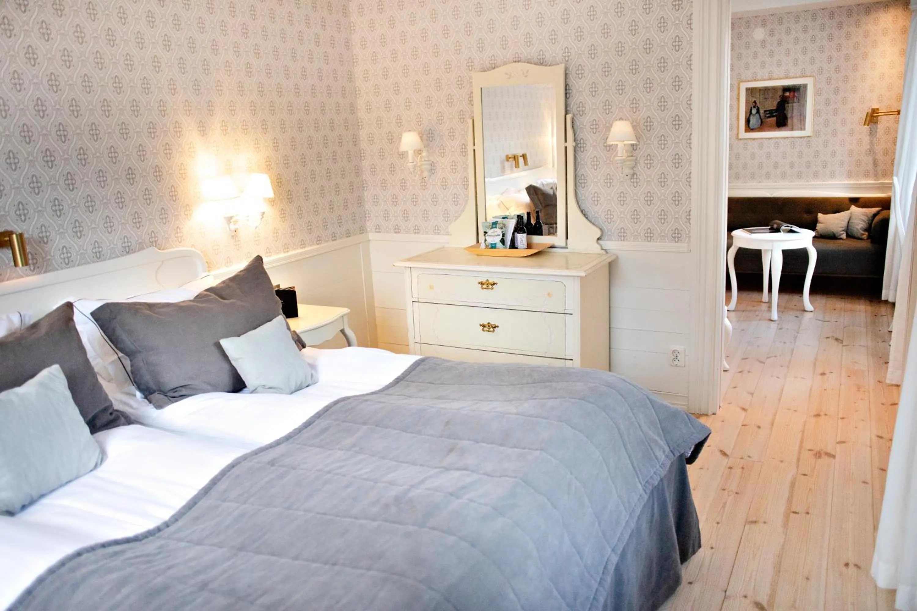 Bed in Åkerblads Hotell Gästgiveri Spa