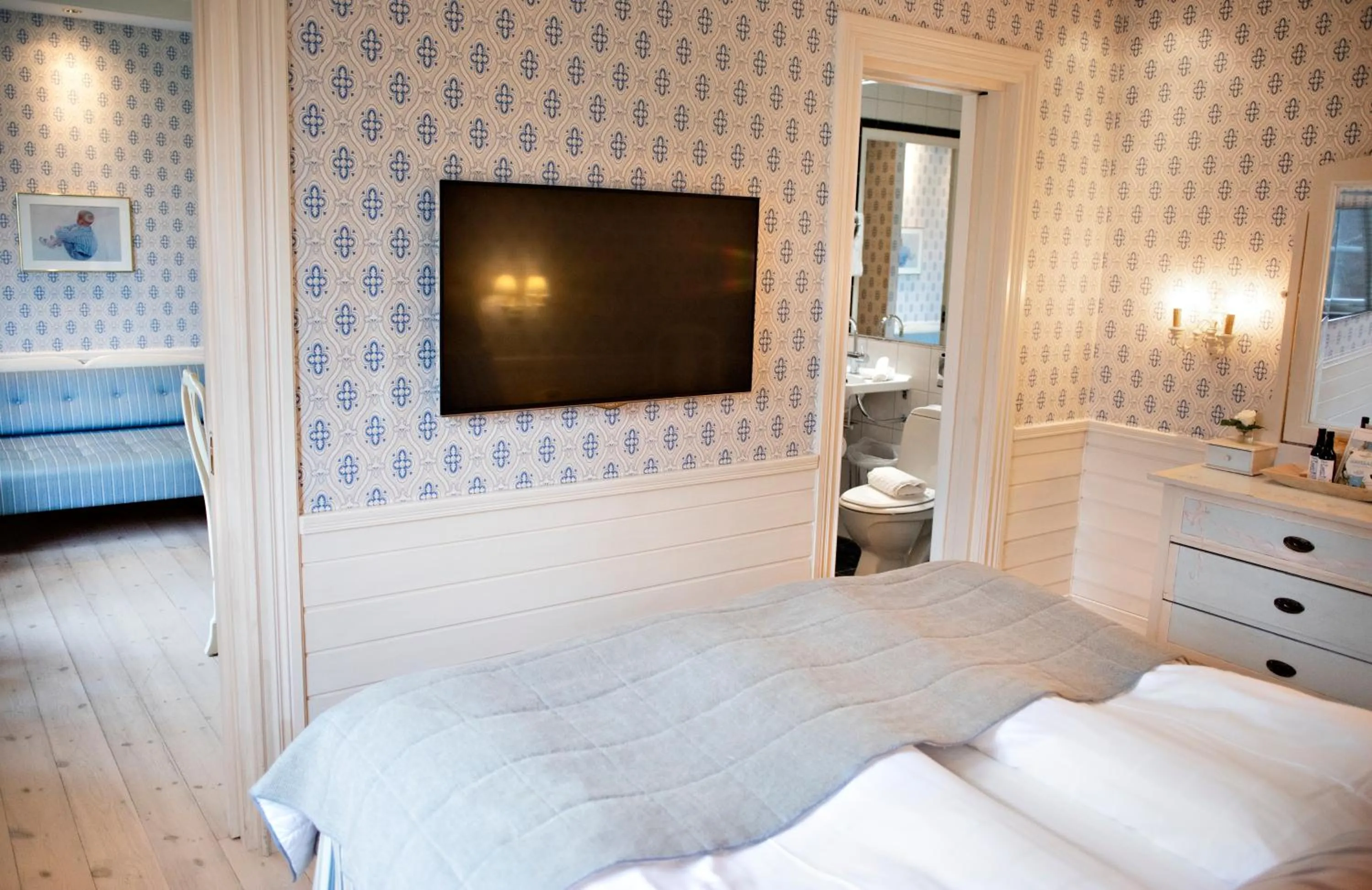 Bed in Åkerblads Hotell Gästgiveri Spa