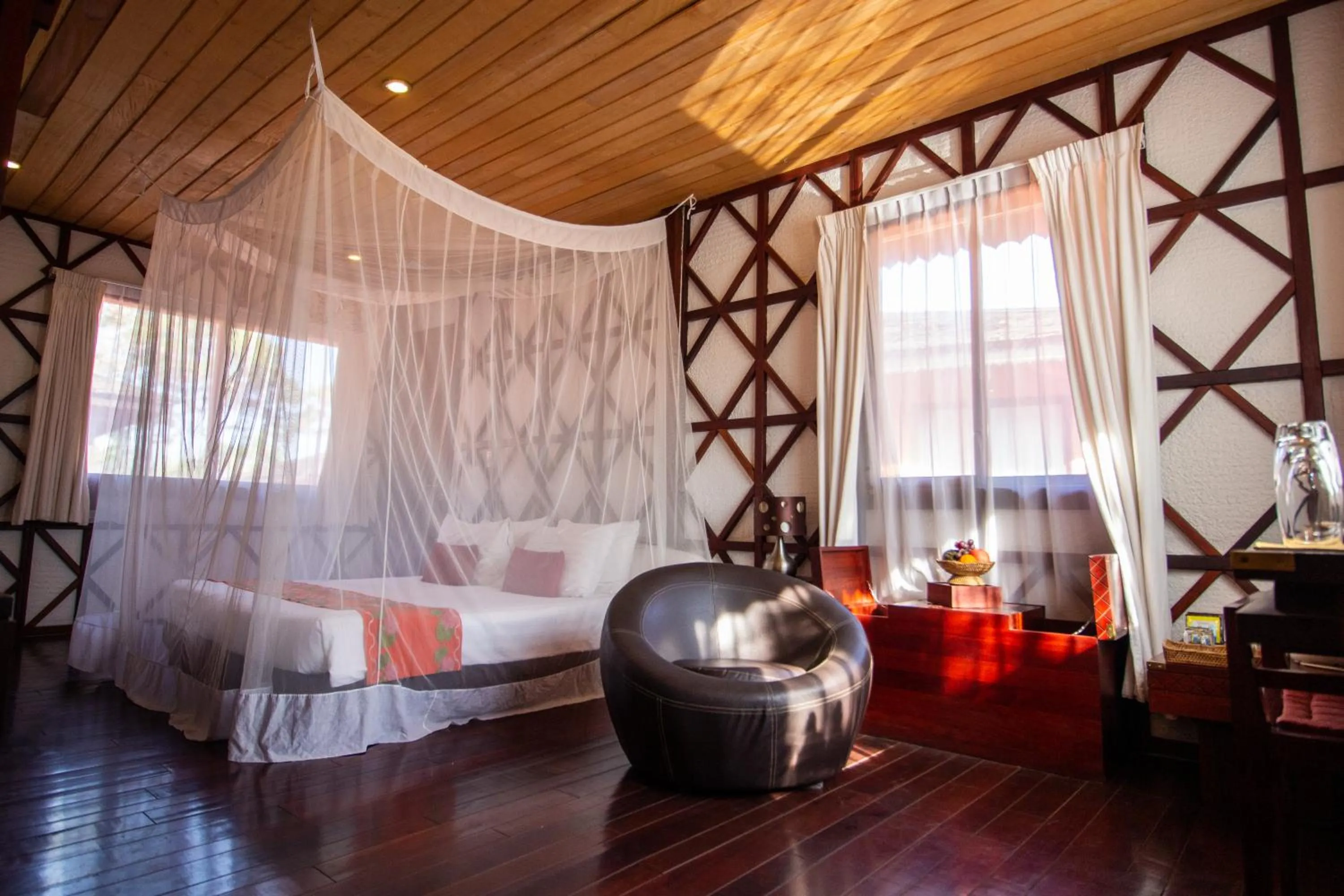 Bed in ViewPoint Ecolodge