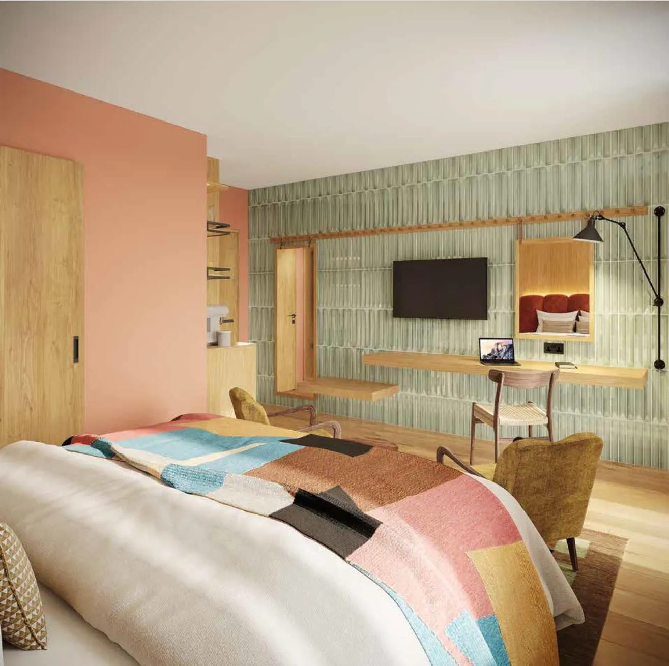 Bed in Hotel Alpina Luzern