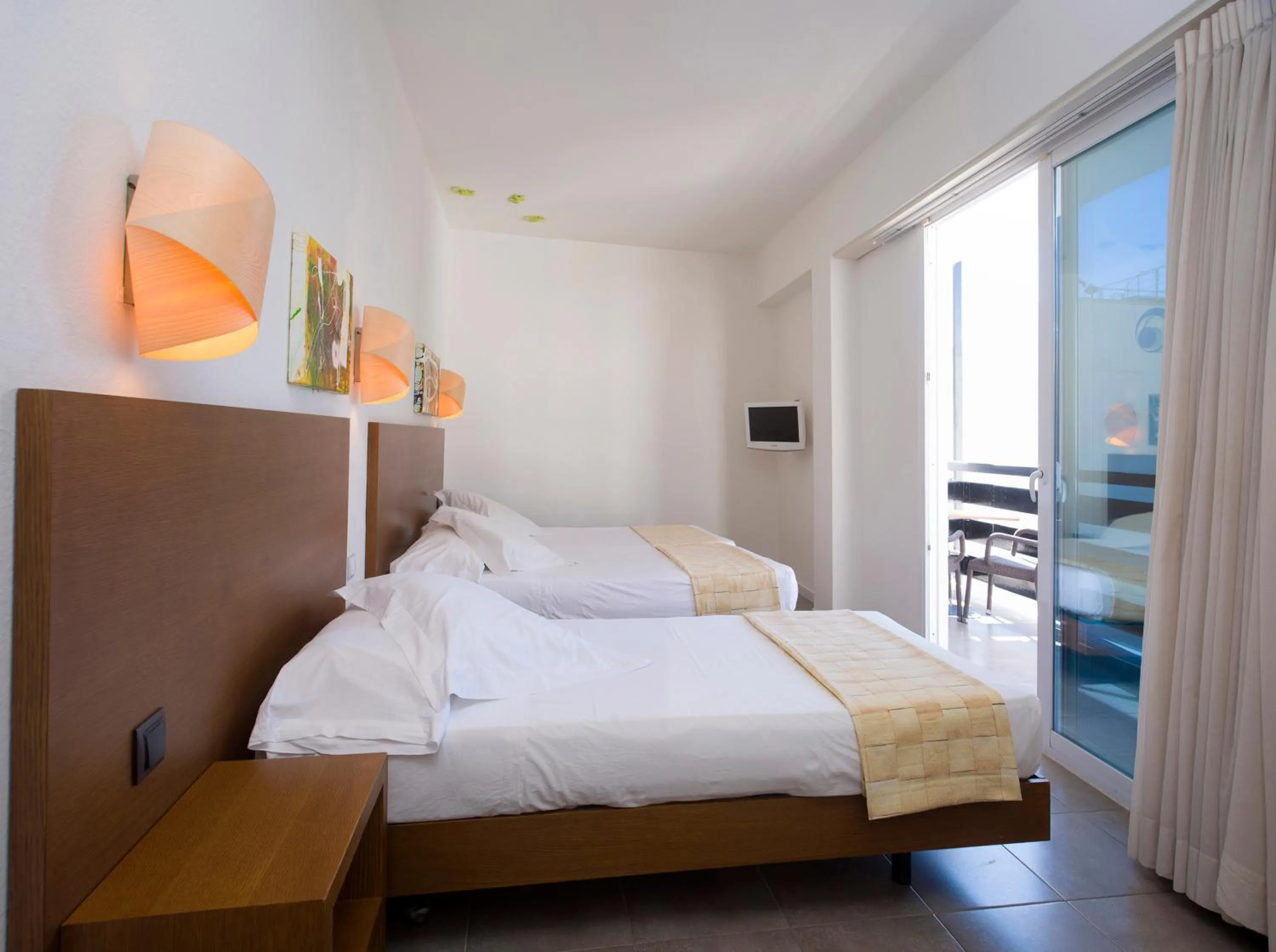 Bedroom, Bed in Es Mitjorn Hotel