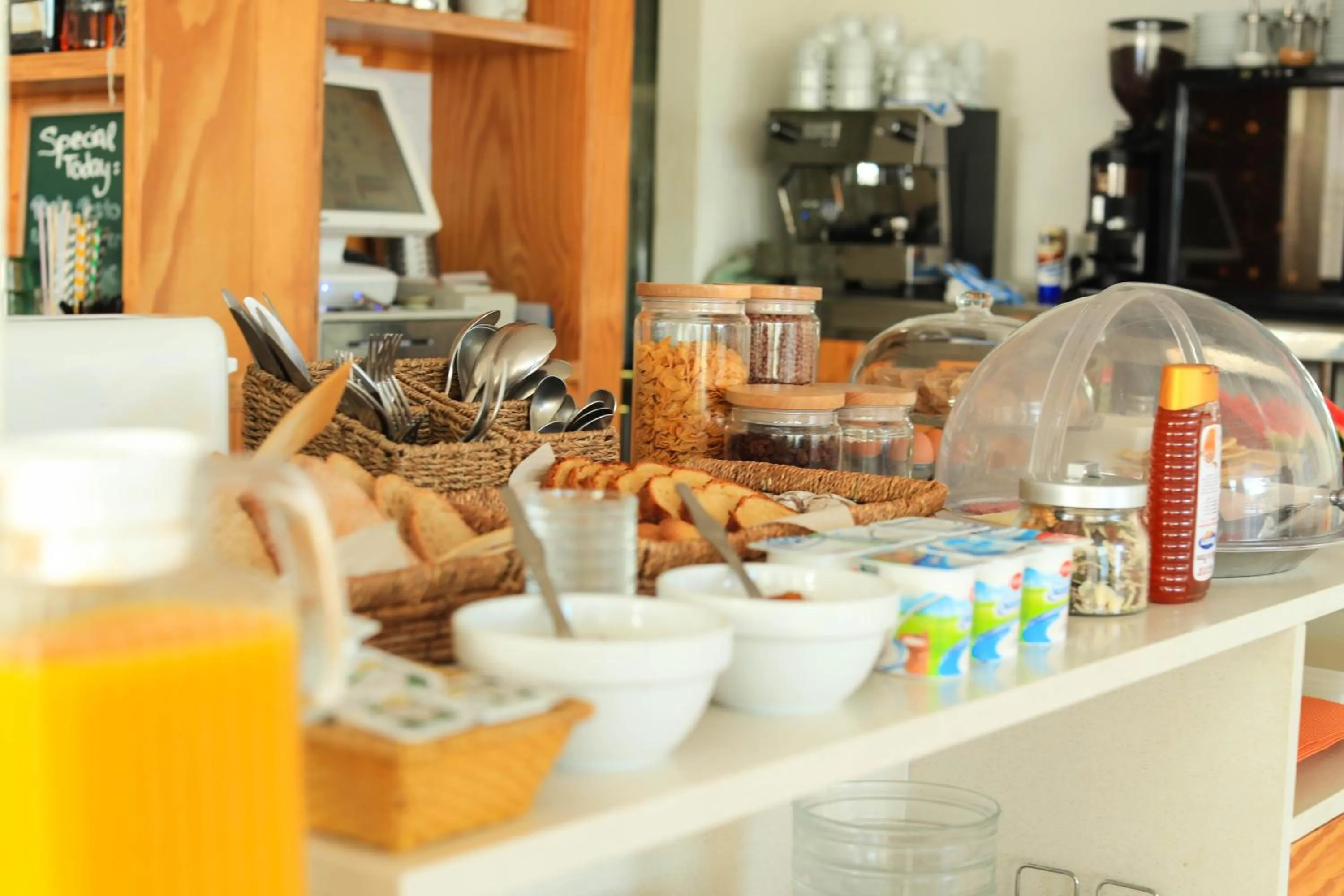 Continental breakfast in Es Mitjorn Hotel