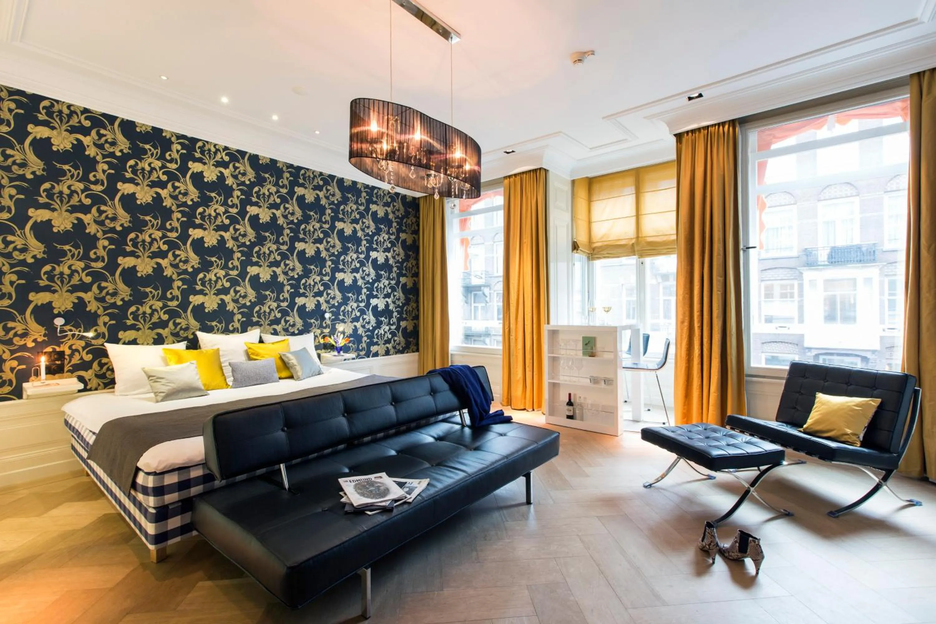 Seating area in Amsterdam Canal Hotel