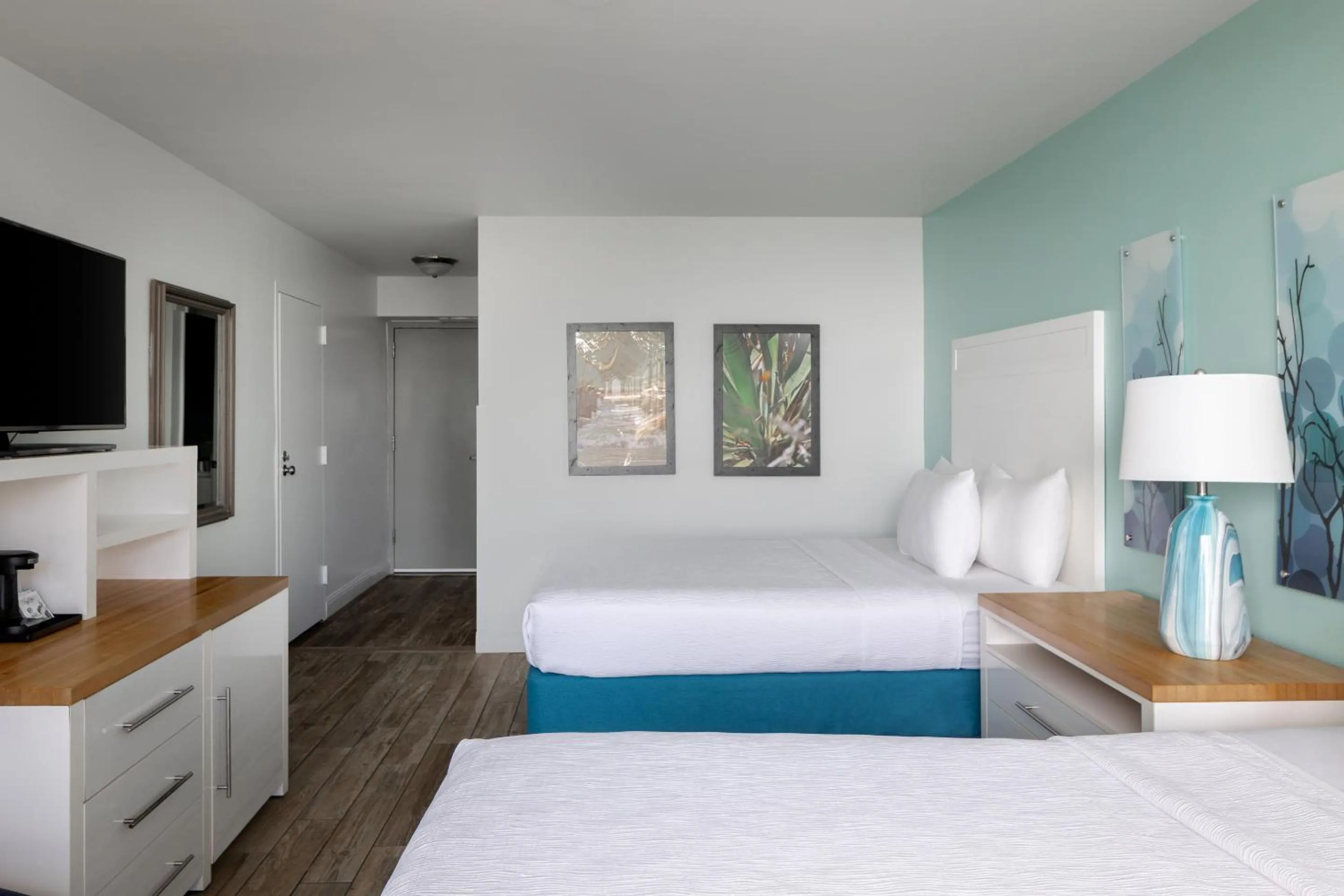 Bed in Tides Folly Beach, Charleston's Oceanfront Hotel