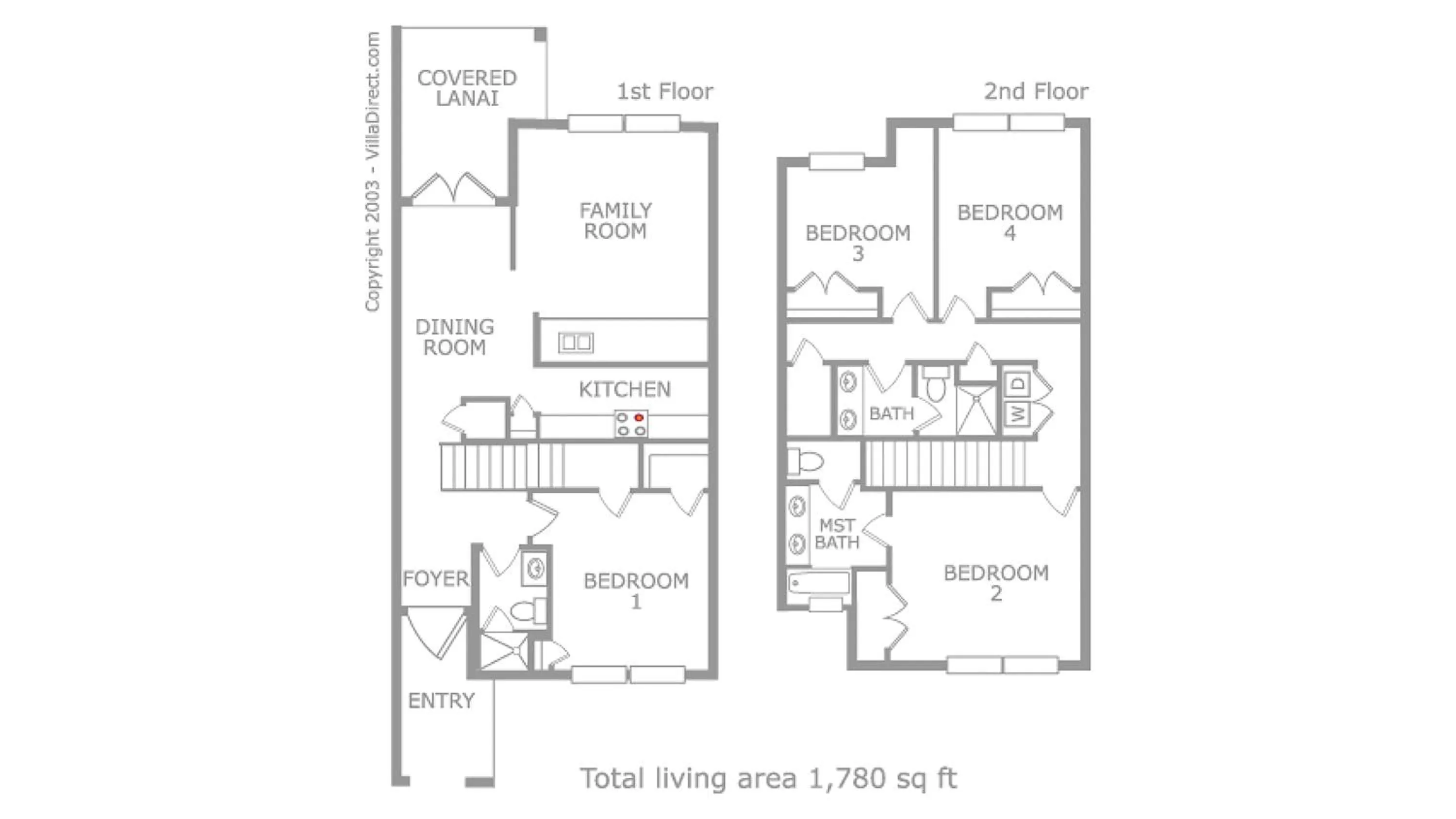 Floor plan in Regal Splendor Villa - 4 bed at ChampionsGate